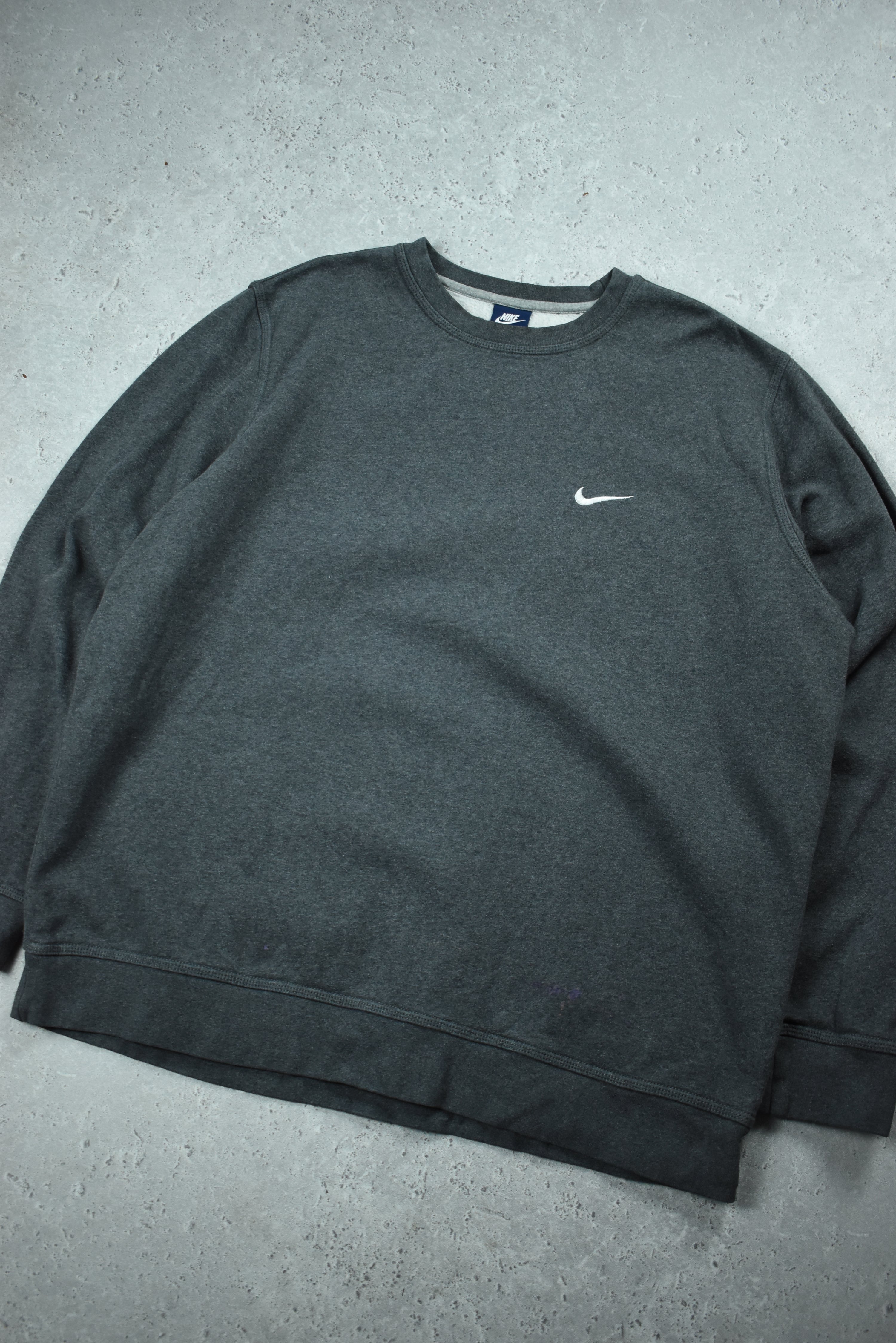 Vintage Nike Embroidered Small Swoosh Sweatshirt XXL
