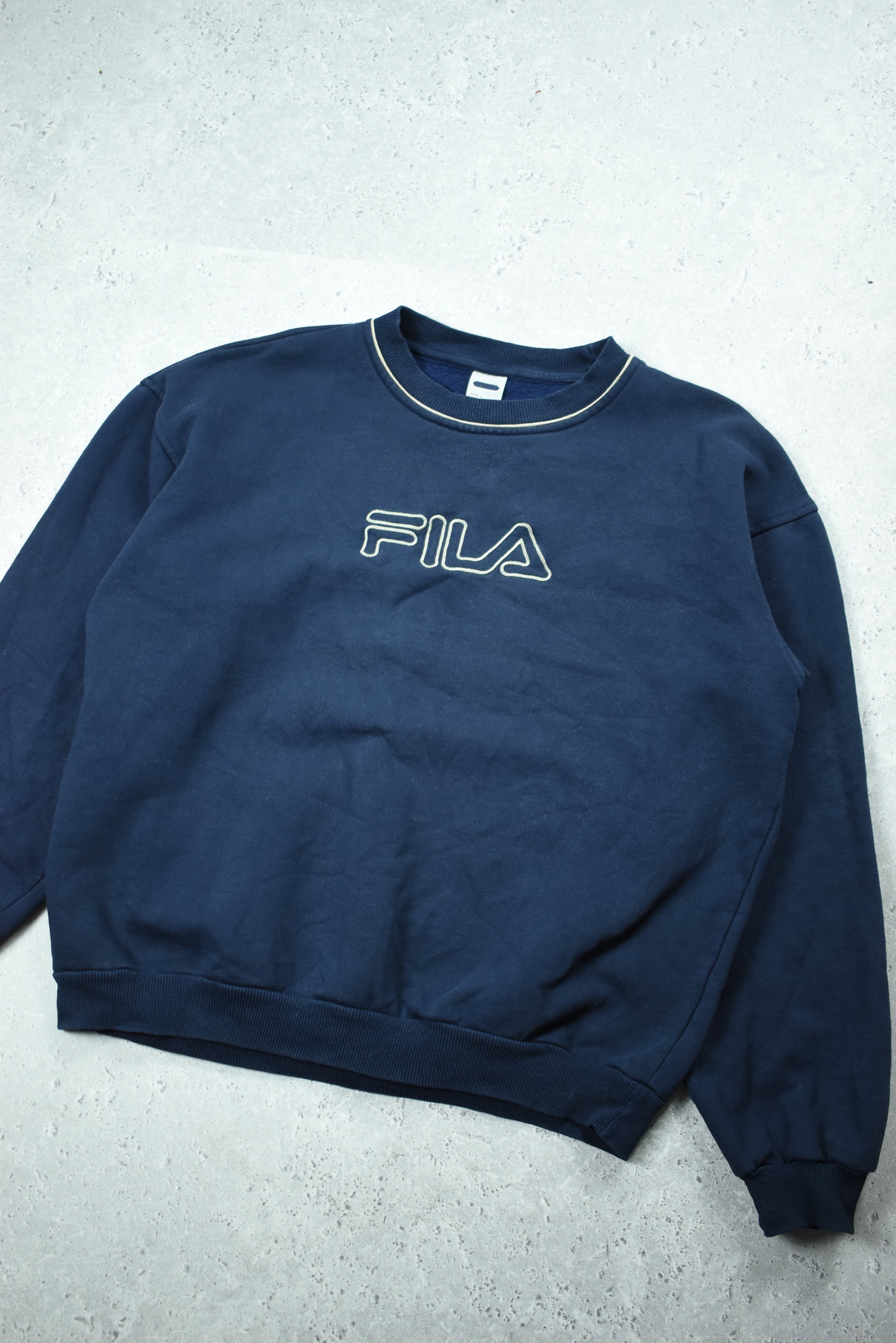 Vintage Fila Embroidery Logo Sweatshirt Large