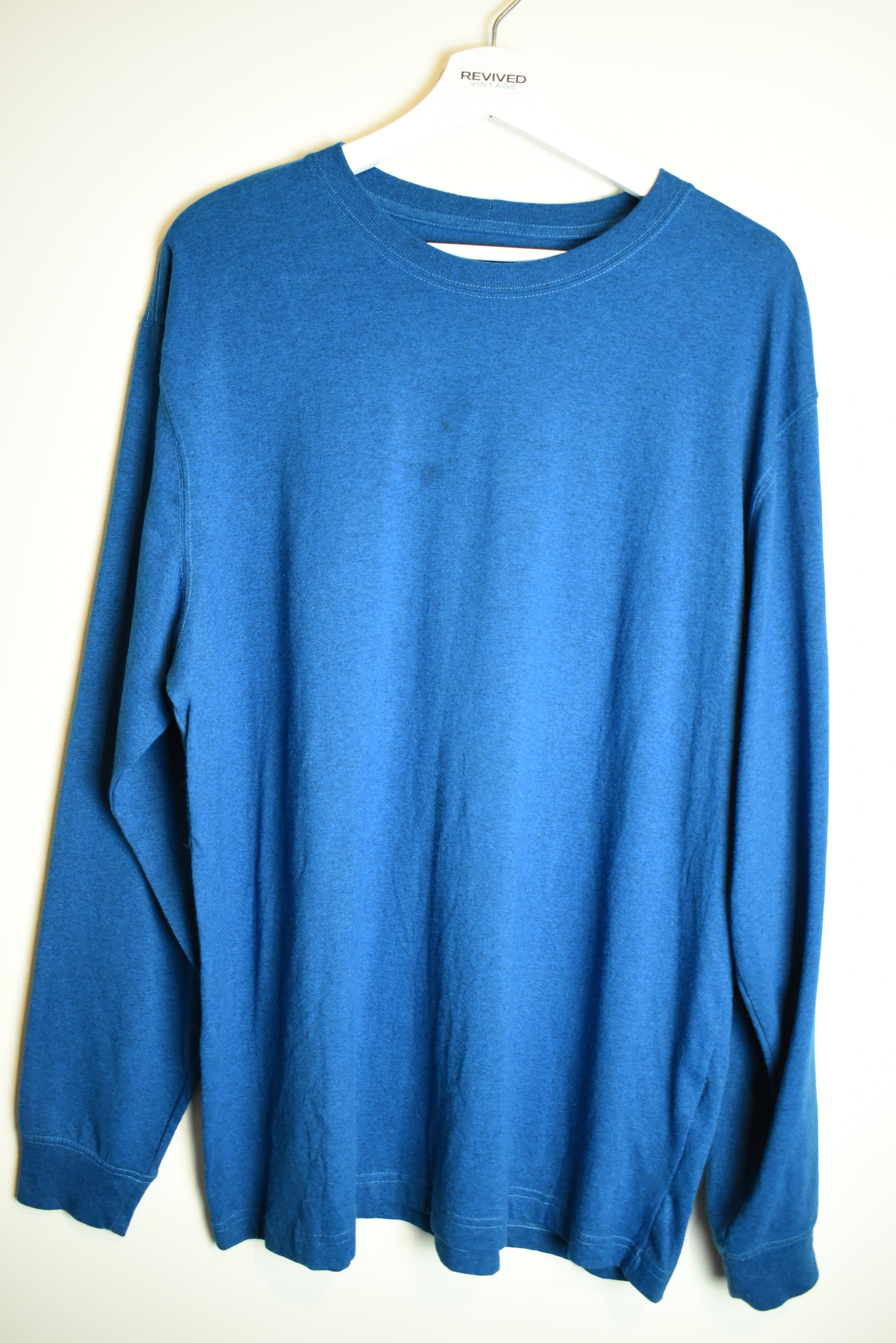 Vintage Carhartt Blue Long Sleeve Cotton Shirt Original Fit Large