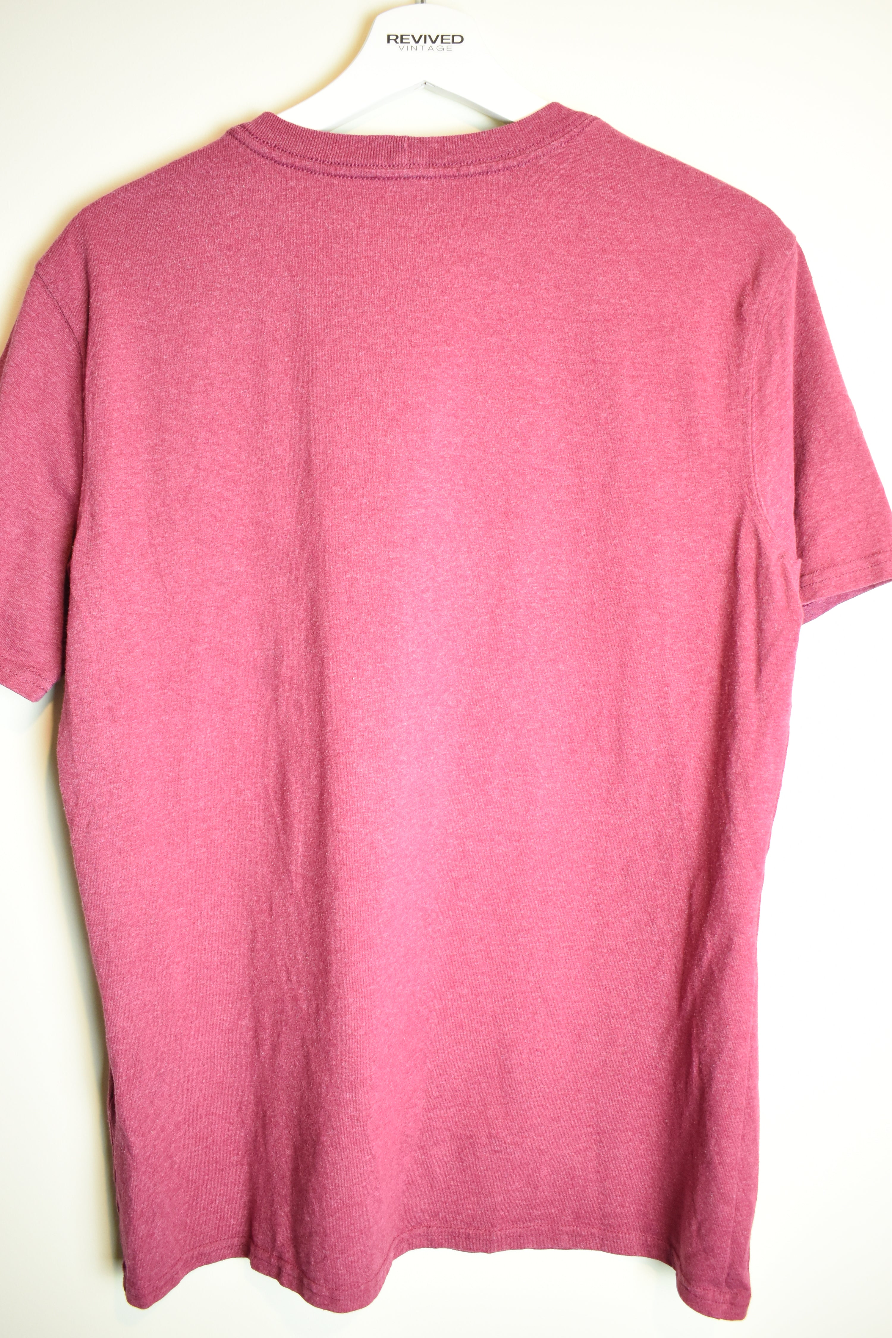 Vintage Carhartt Maroon Cotton T-Shirt Loose Fit Medium