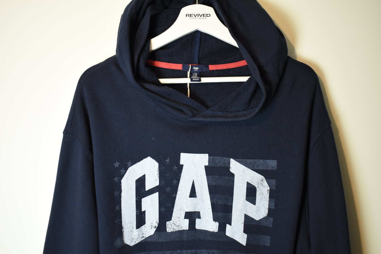 GAP Navy Hoodie XXL | Vintage Clothing