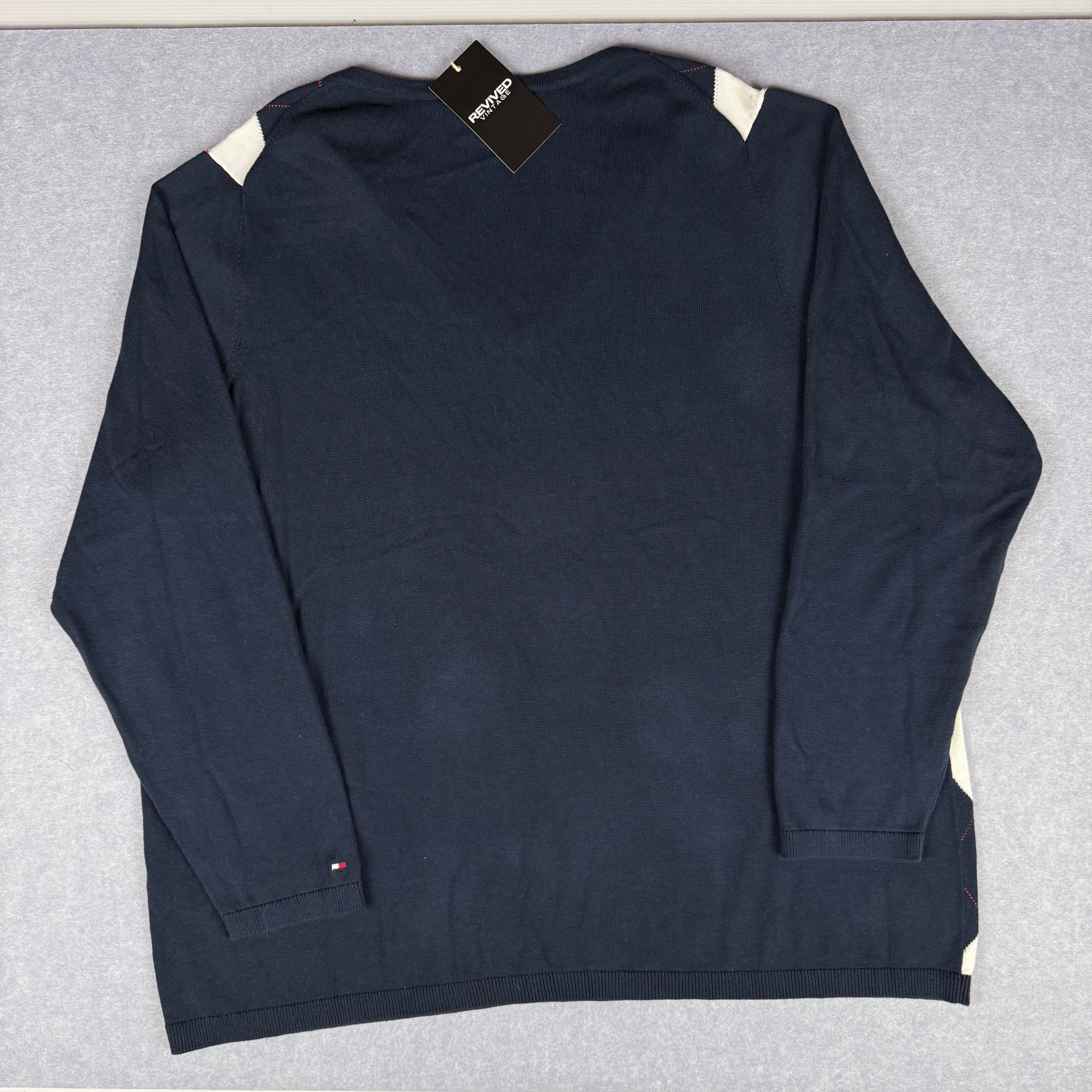 Vintage Tommy Hilfiger Sweater Diamond Pattern Knit XL