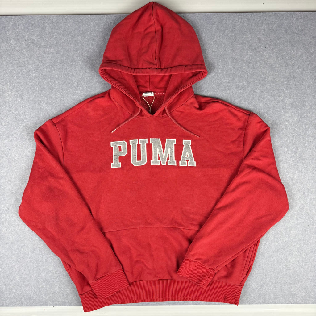 Vintage Puma Embroidered Logo Hoodie Small