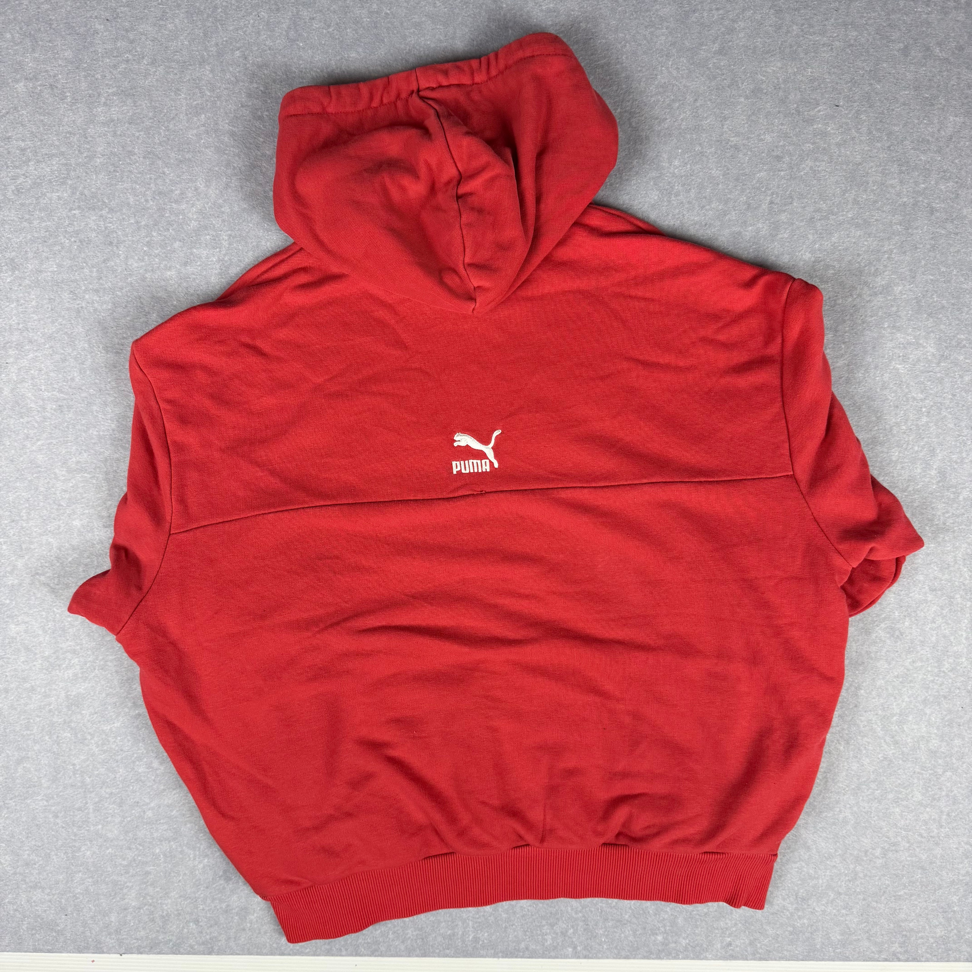 Vintage Puma Embroidered Logo Hoodie Small