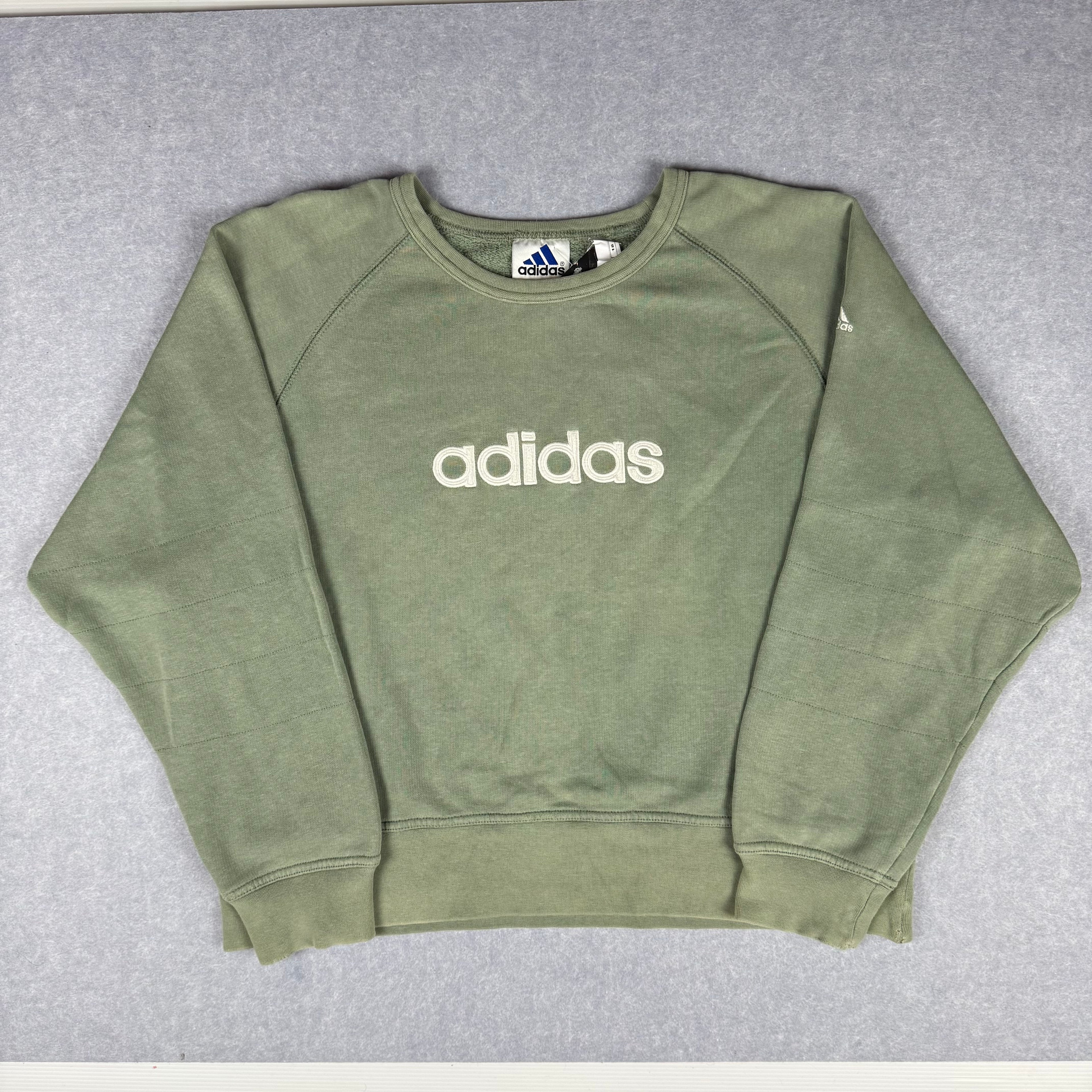Vintage Adidas Embroidered Logo Sweatshirt Small (circa 2000s)
