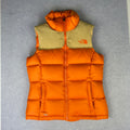 VINTAGE The North Face 1996 Nuptse Down Vest Womens size XS Orange and Tan