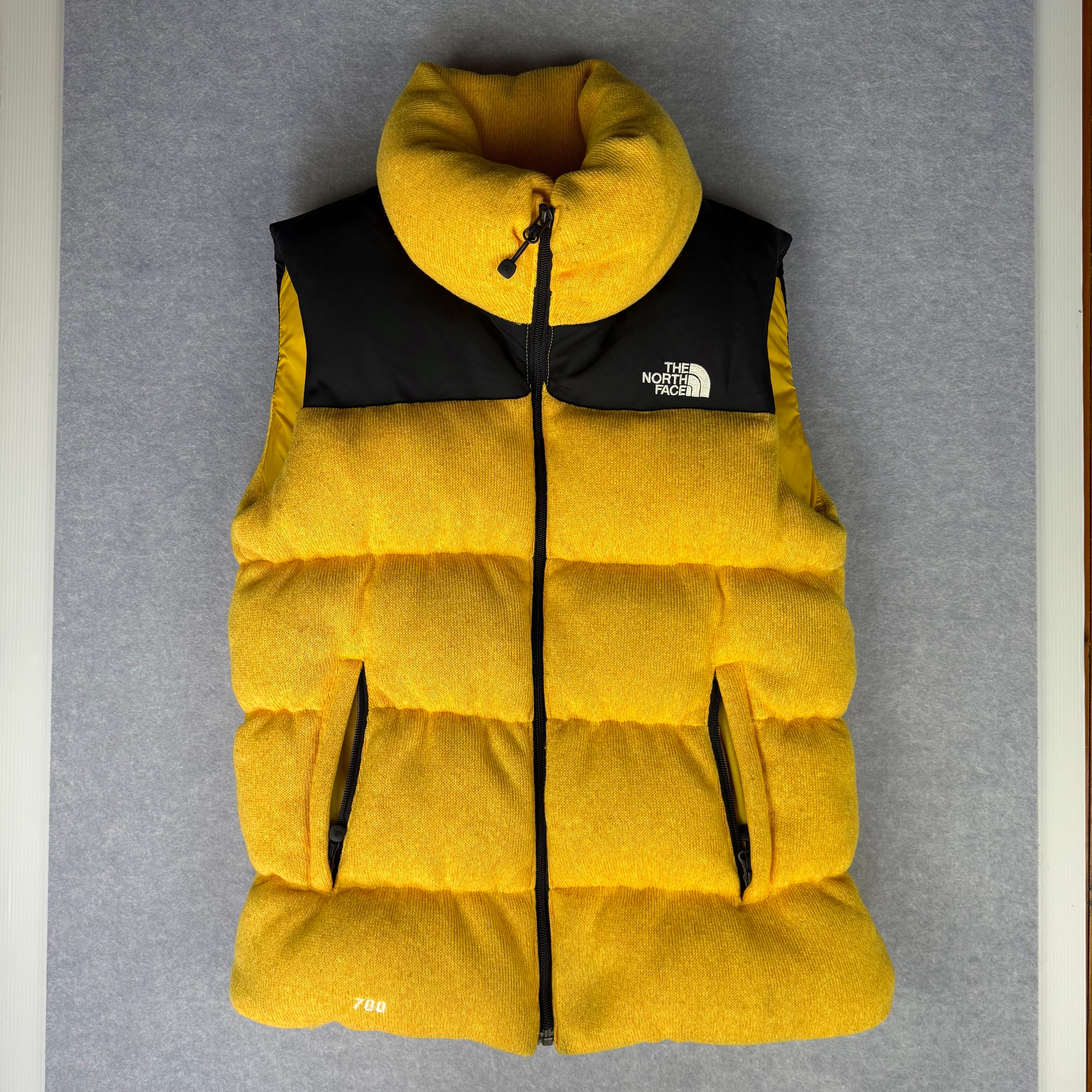 VINTAGE The North Face 1996 Nupste Down Vest size S Yellow and Black