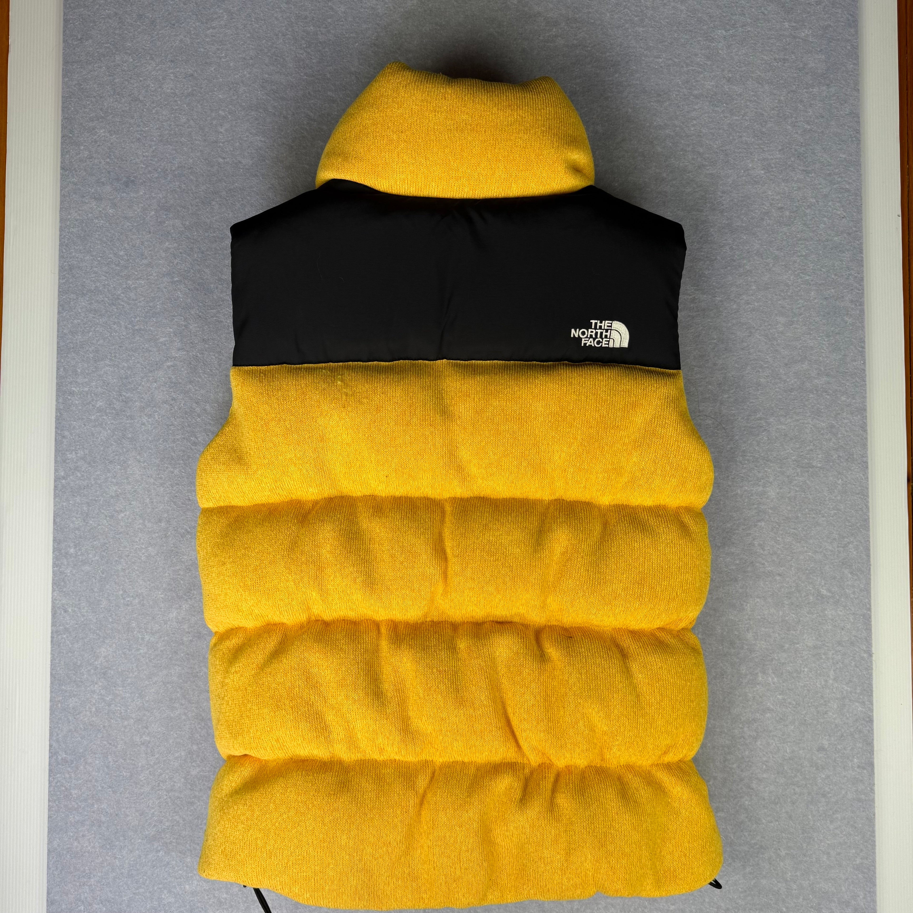 VINTAGE The North Face 1996 Nupste Down Vest size S Yellow and Black