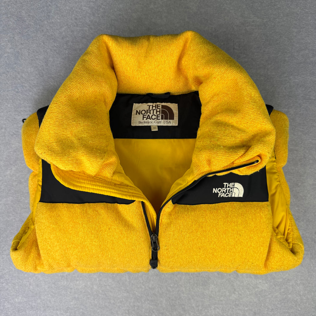 VINTAGE The North Face 1996 Nuptse Down Vest size S Yellow and Black