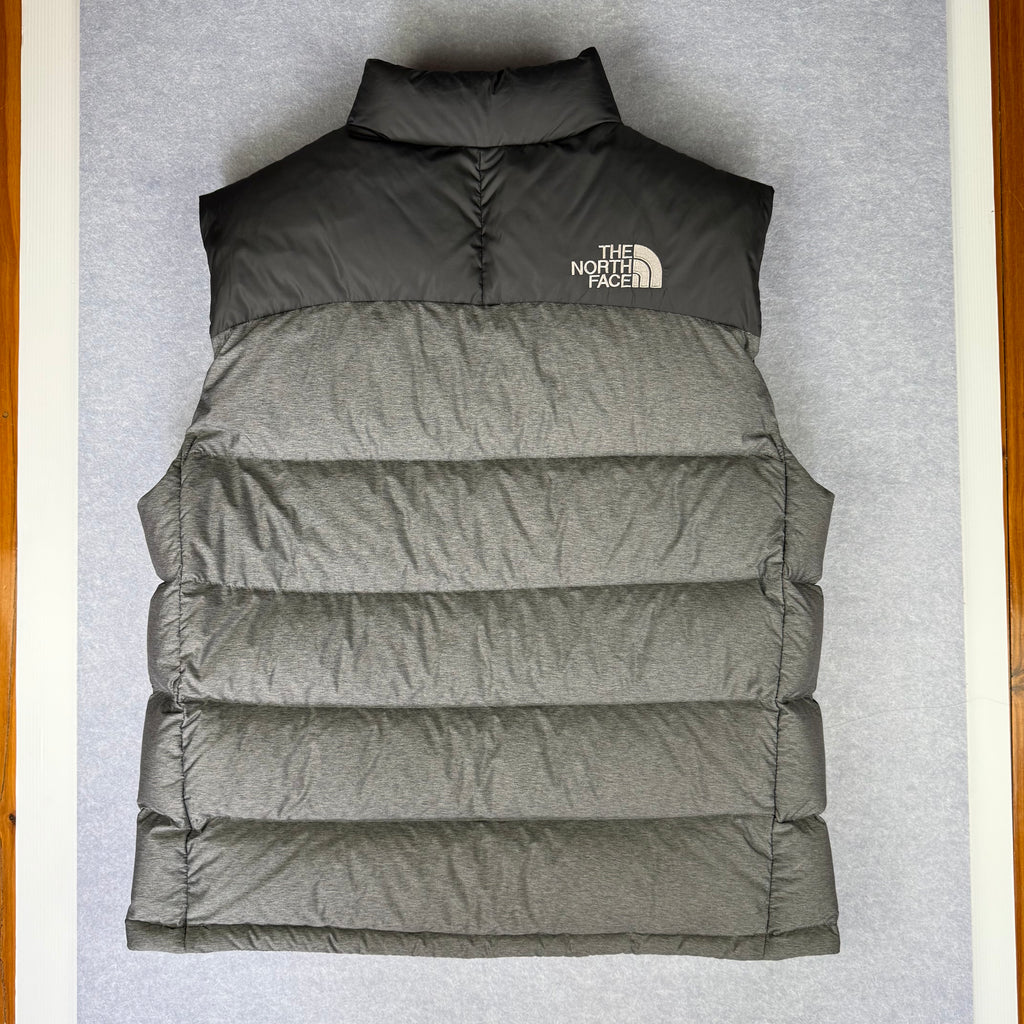VINTAGE The North Face Grey Nuptse 2 Puffer Vest Large Grey and Black