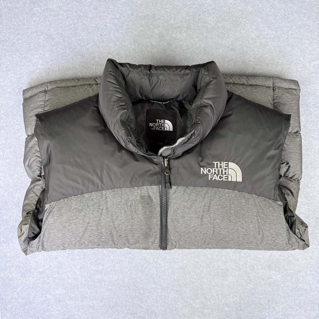VINTAGE The North Face Grey Nuptse 2 Puffer Vest Large Grey and Black