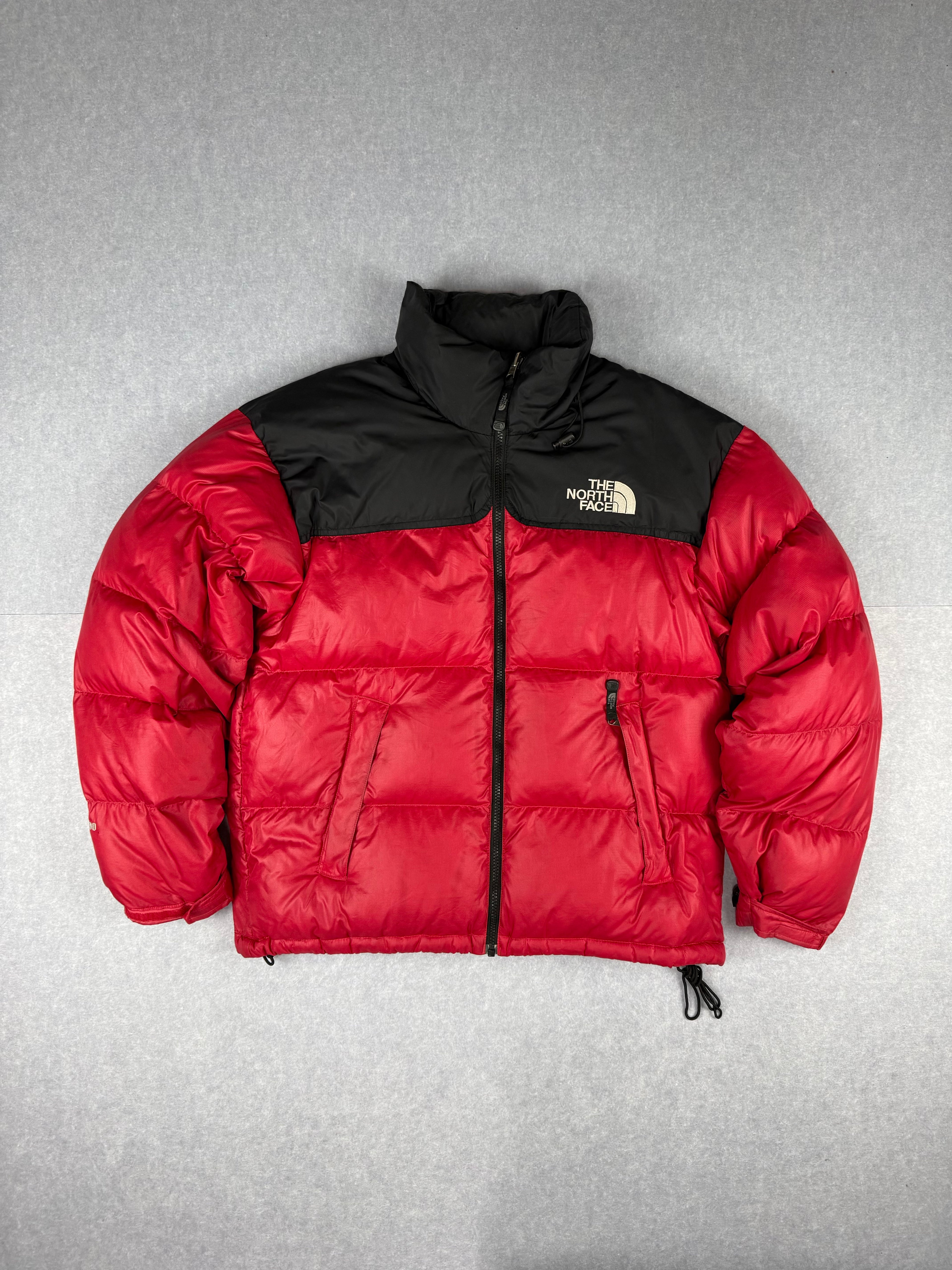 Vintage The North Face 700 Retro 1996 Nuptse Jacket Red and Black - Medium Men's