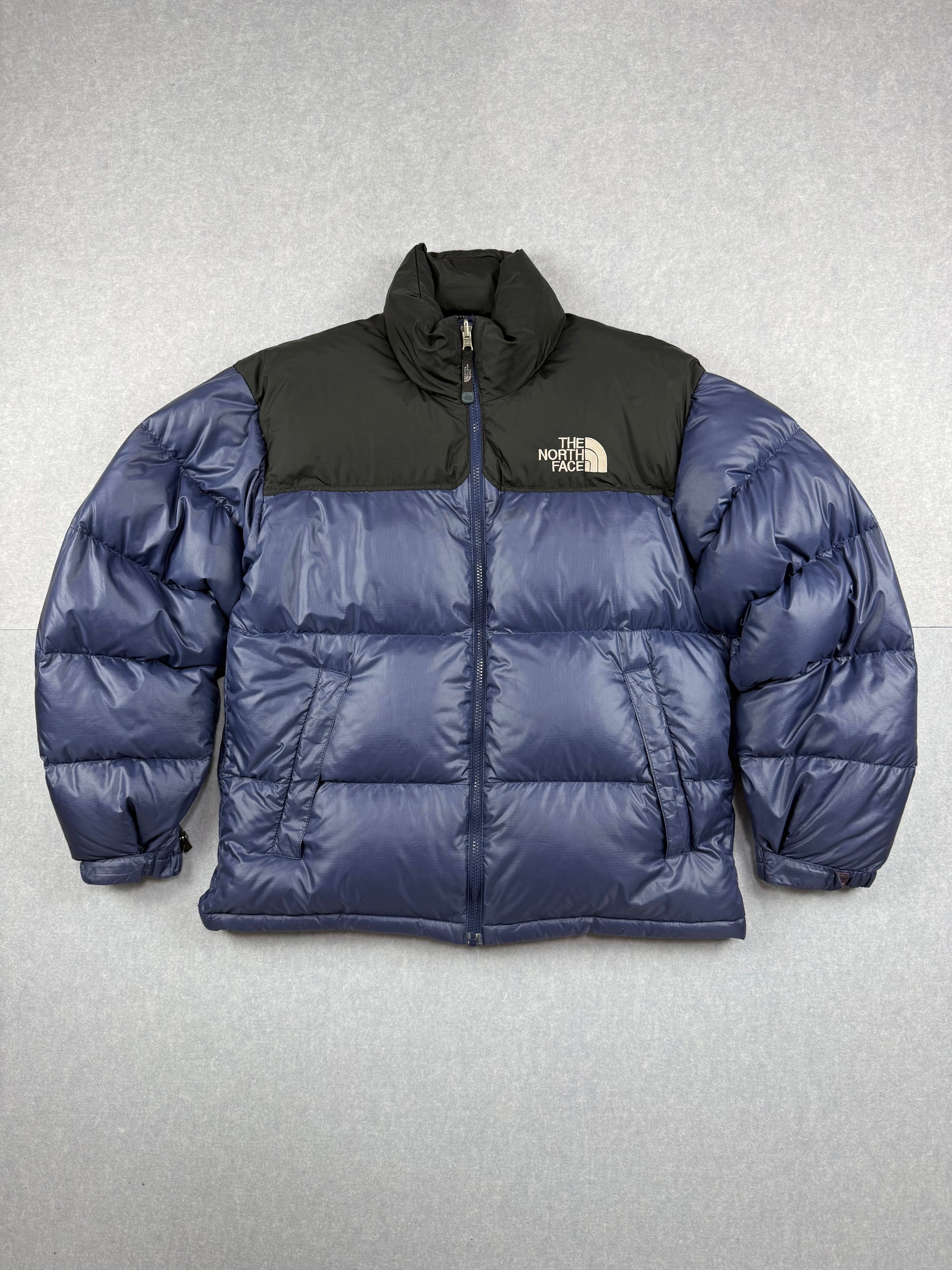 Vintage The North Face 700 Retro 1996 Nuptse Jacket Blue and Black - Medium Men's
