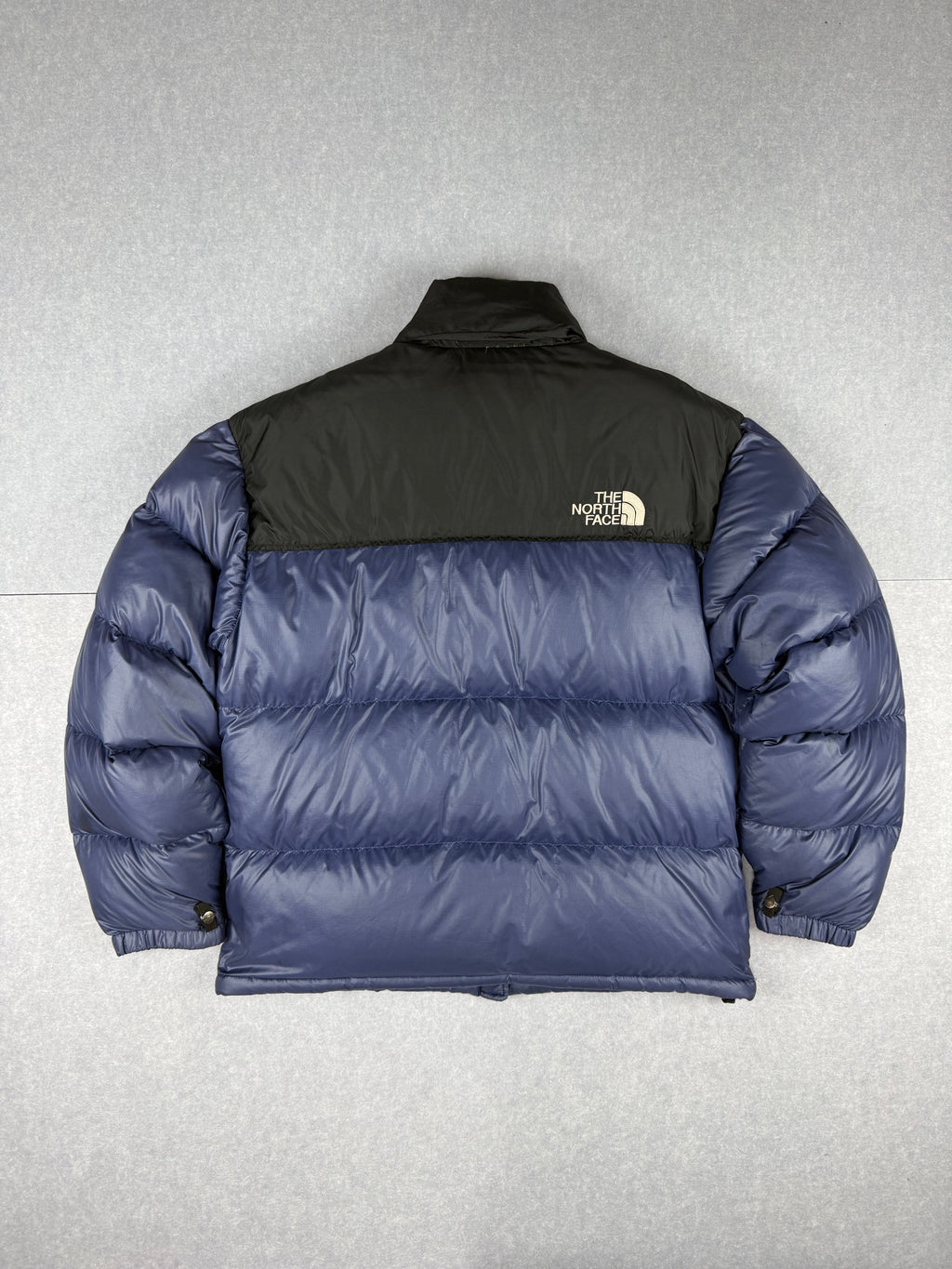 Vintage The North Face 700 Retro 1996 Nuptse Jacket Blue and Black - Medium Men's