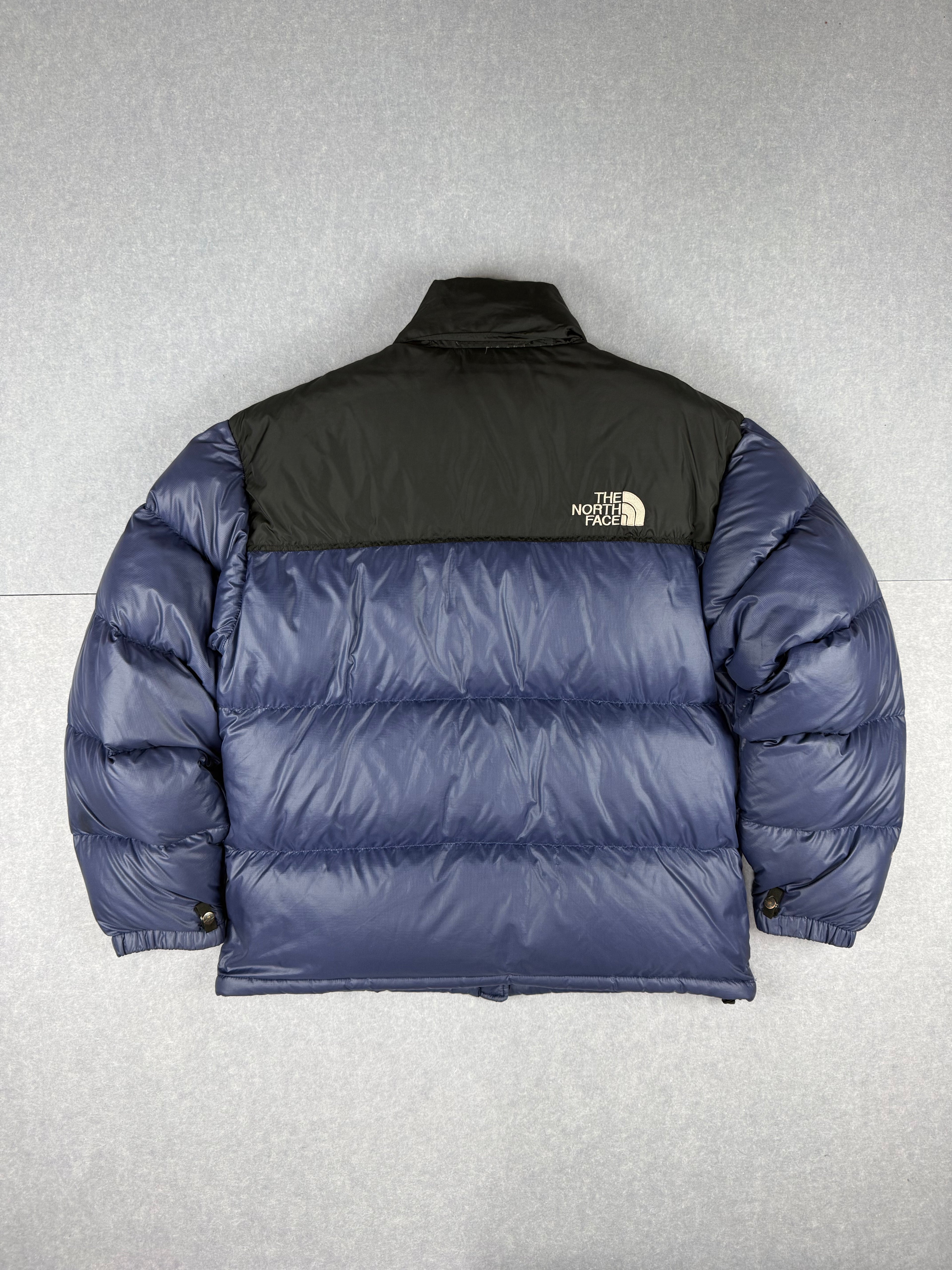 Vintage The North Face 700 Retro 1996 Nuptse Jacket Blue and Black - Medium Men's