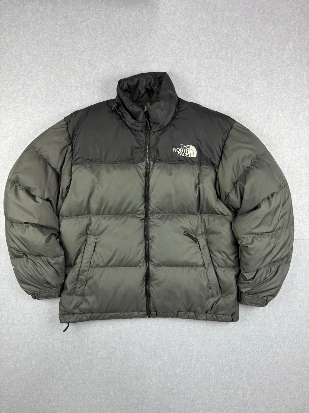 Vintage The North Face 700 Retro 1996 Nuptse Jacket Grey and Black - Large Men's