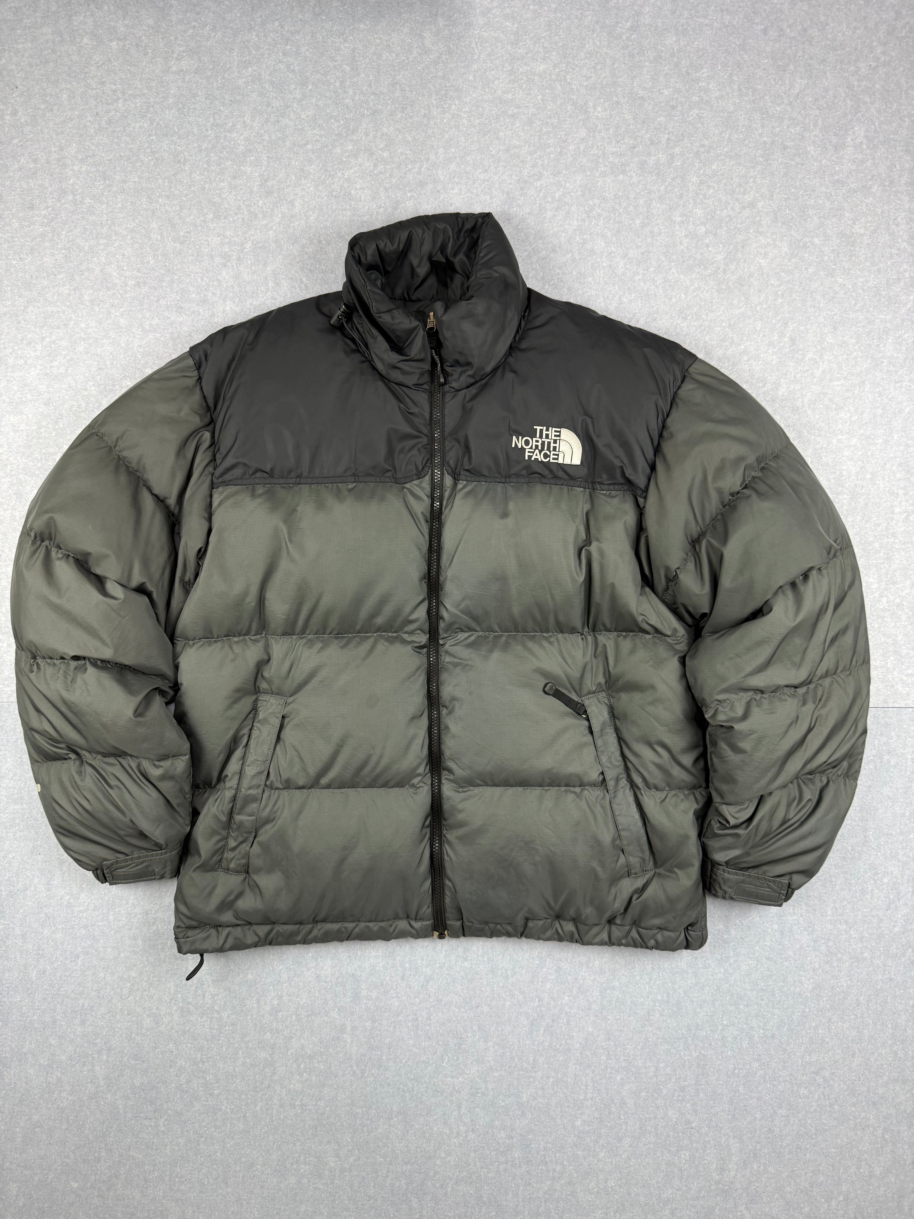 Vintage The North Face 700 Retro 1996 Nuptse Jacket Grey and Black - Large Men's