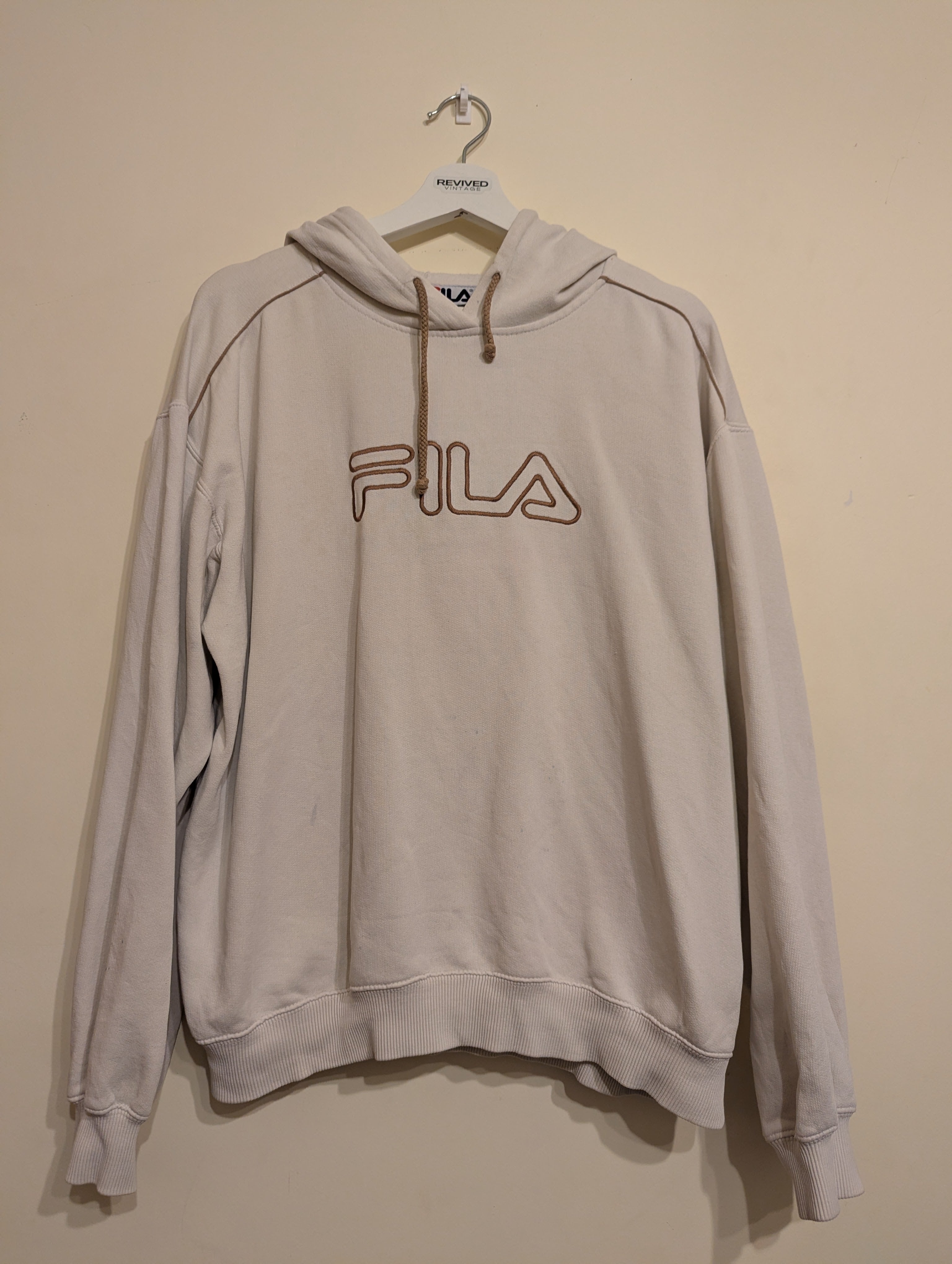 Vintage Fila Hoodie Beige