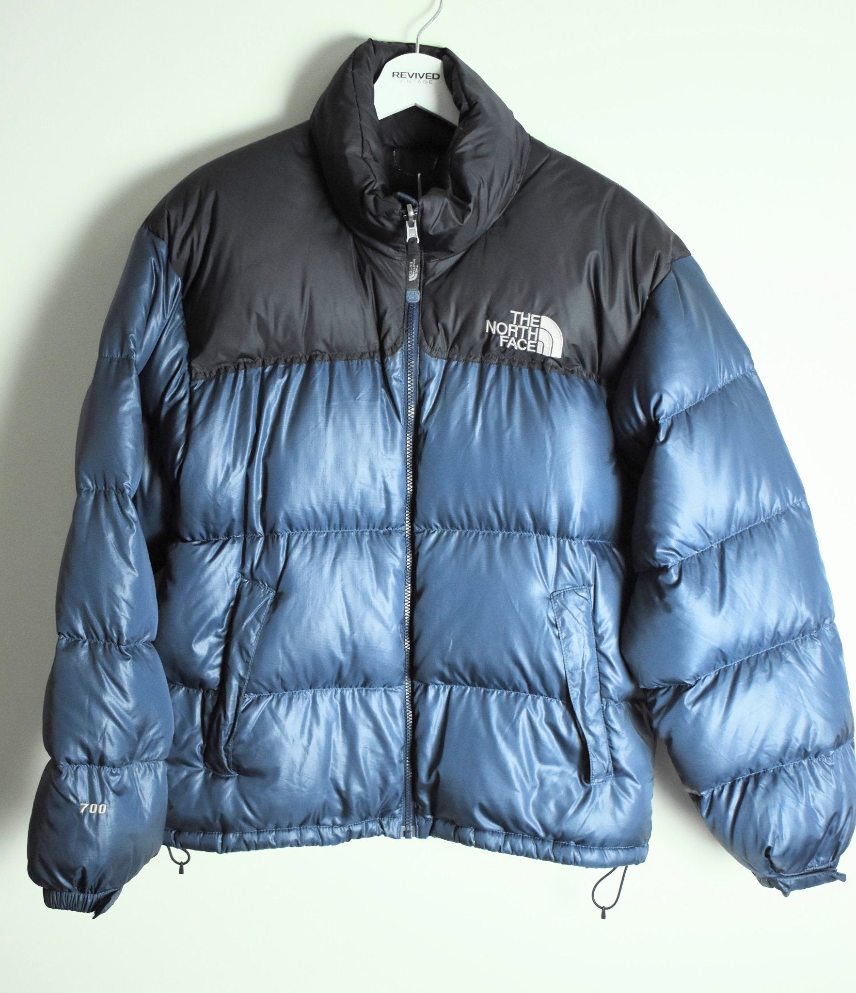 Vintage The North Face 700 Nuptse Puffer Blue - Large | Vintage Clothing