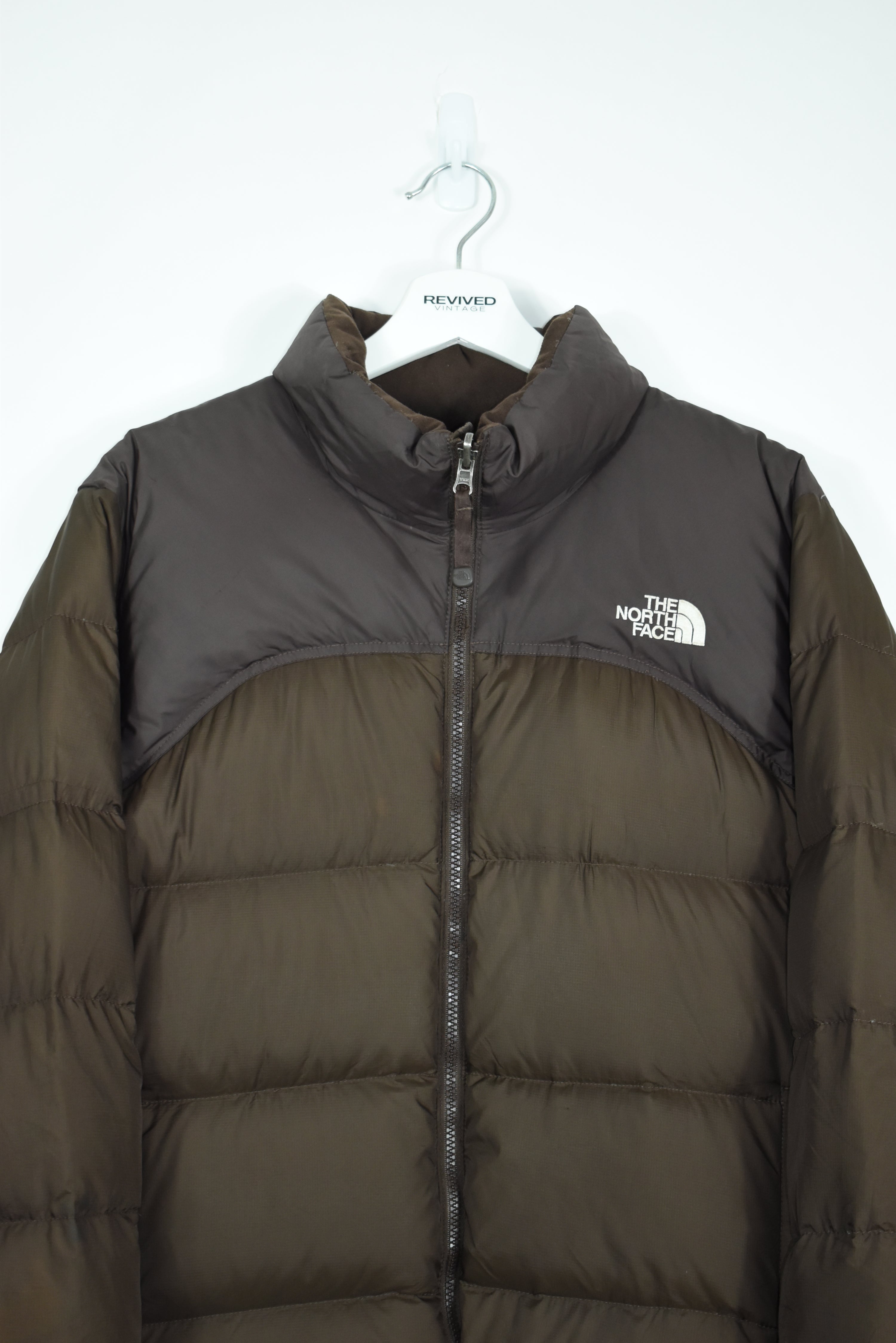 VINTAGE NORTH FACE RARE BROWN NUPTSE 600 PUFFER XSMALL (WOMENS)