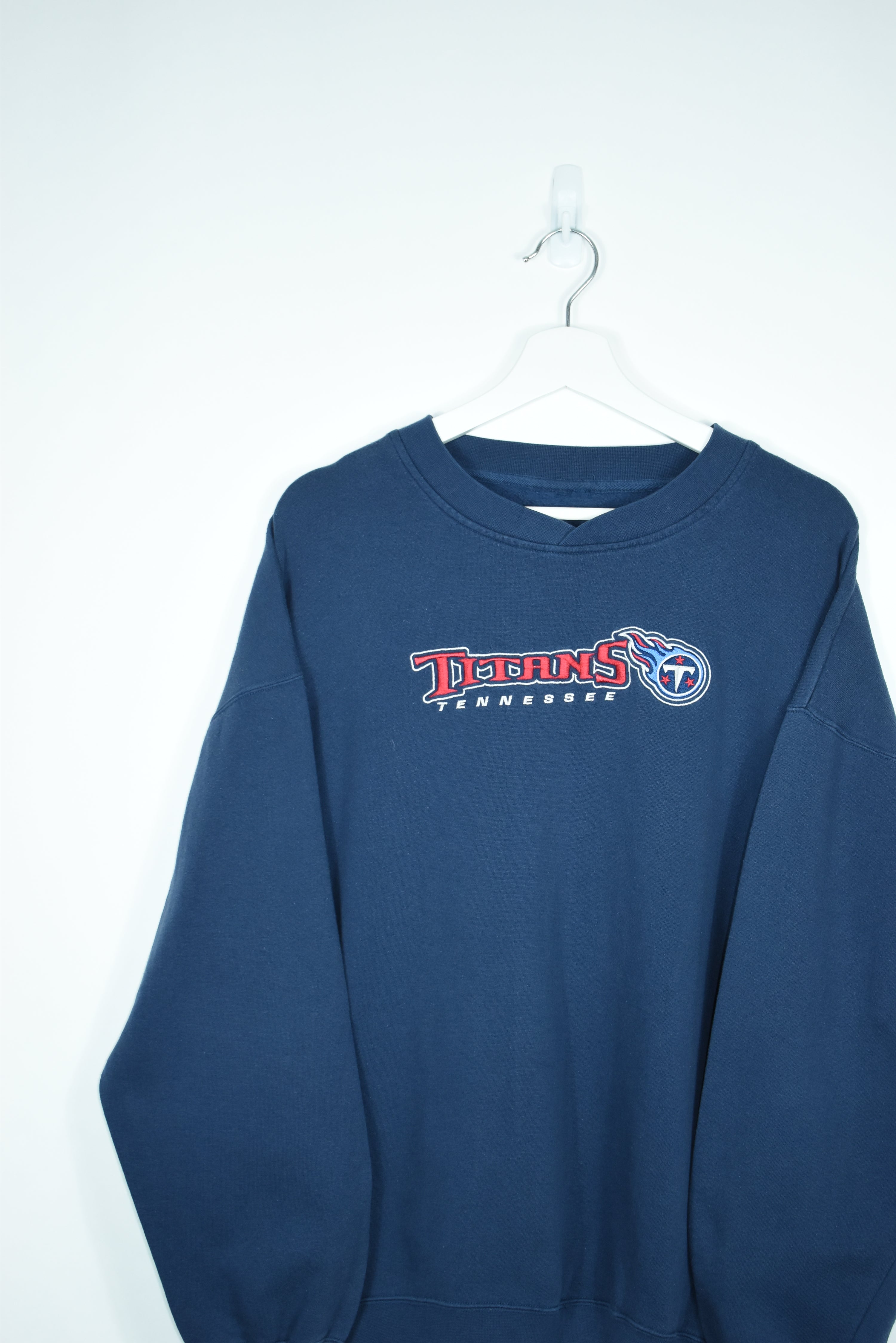 Vintage Tennessee Titans Embroidery Sweatshirt LARGE (Baggy)