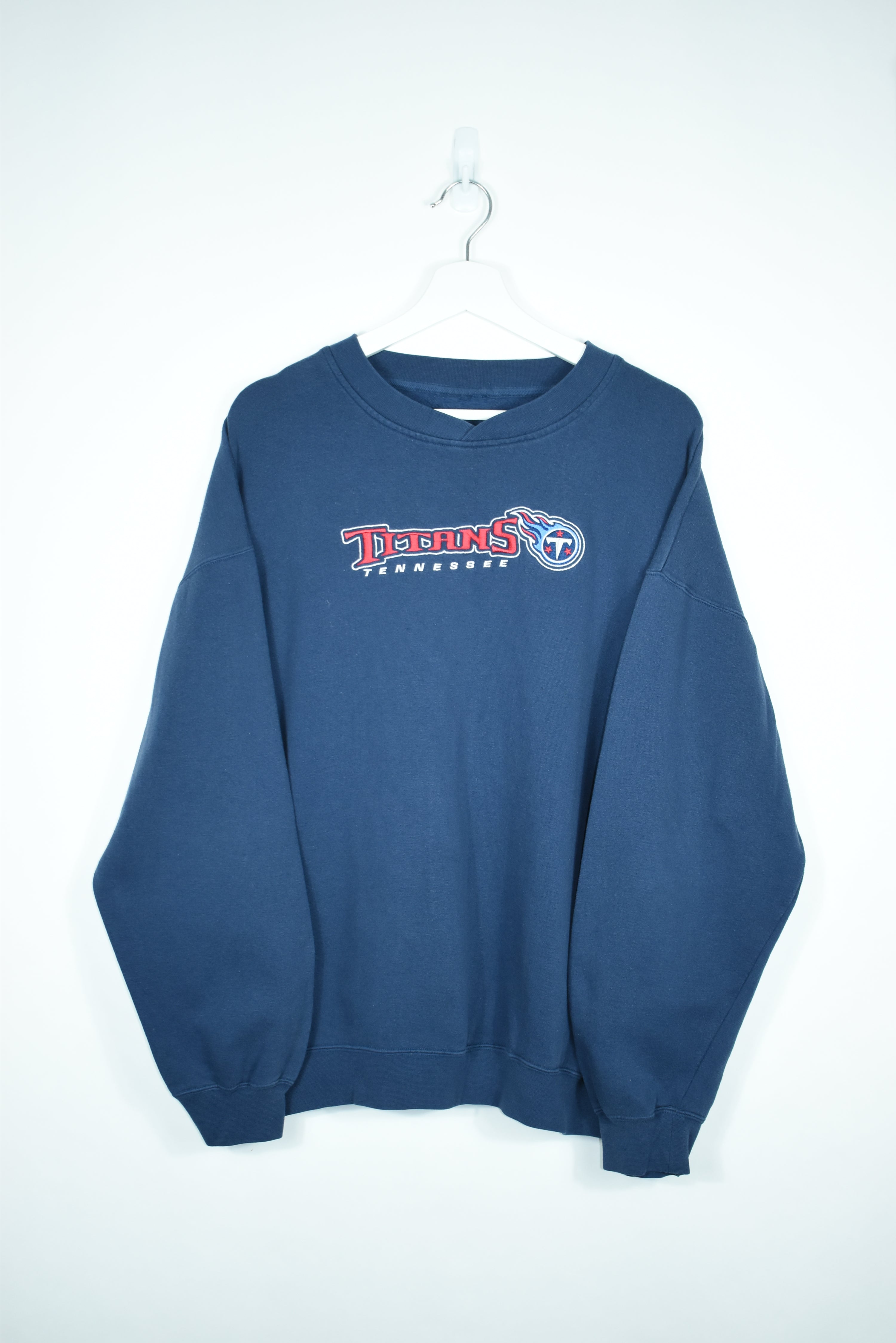 Vintage Tennessee Titans Embroidery Sweatshirt LARGE (Baggy)
