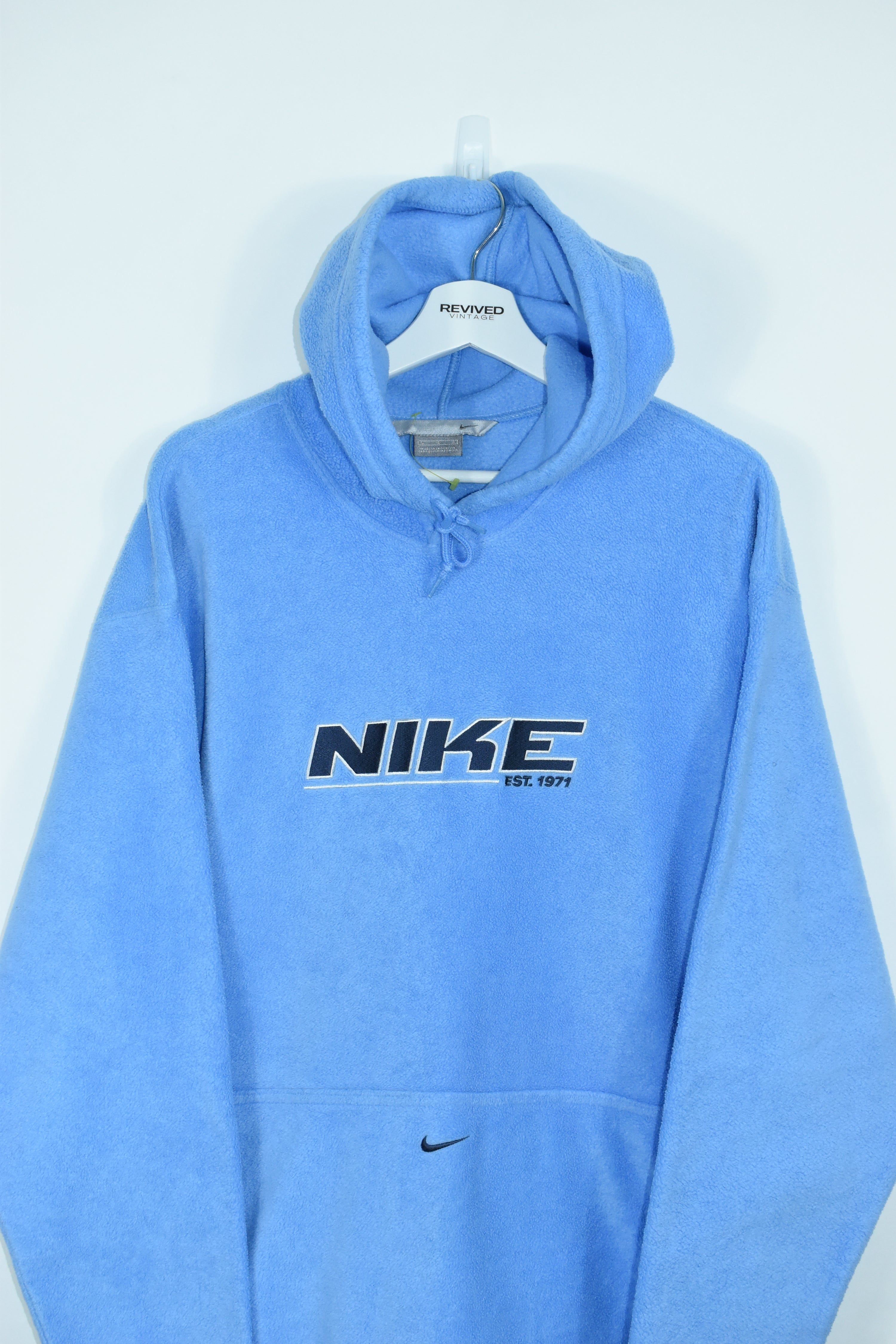 Vintage Nike Baby Blue Fleece Hoodie Xlarge