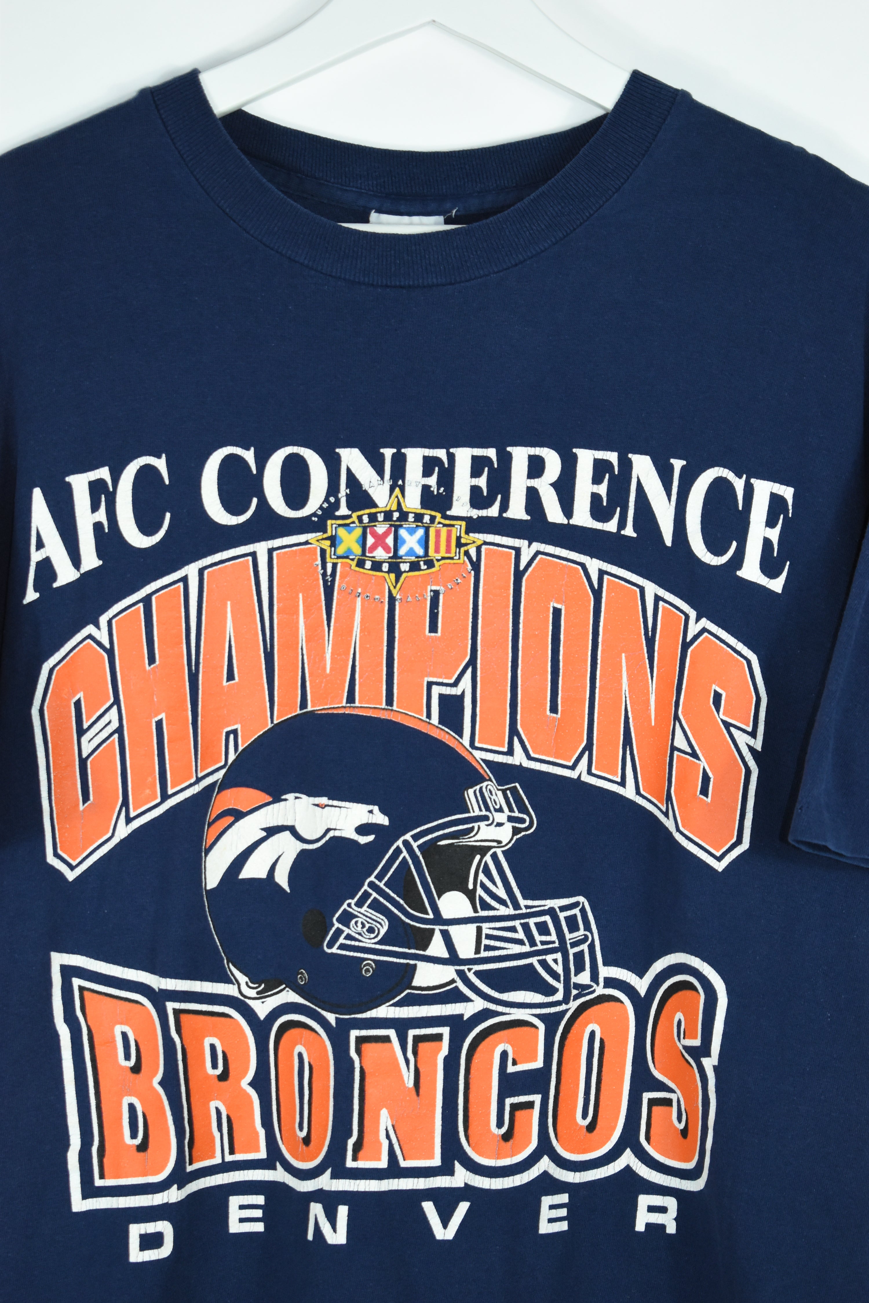 Vintage Denver Broncos AFC Conference T Shirt Xlarge