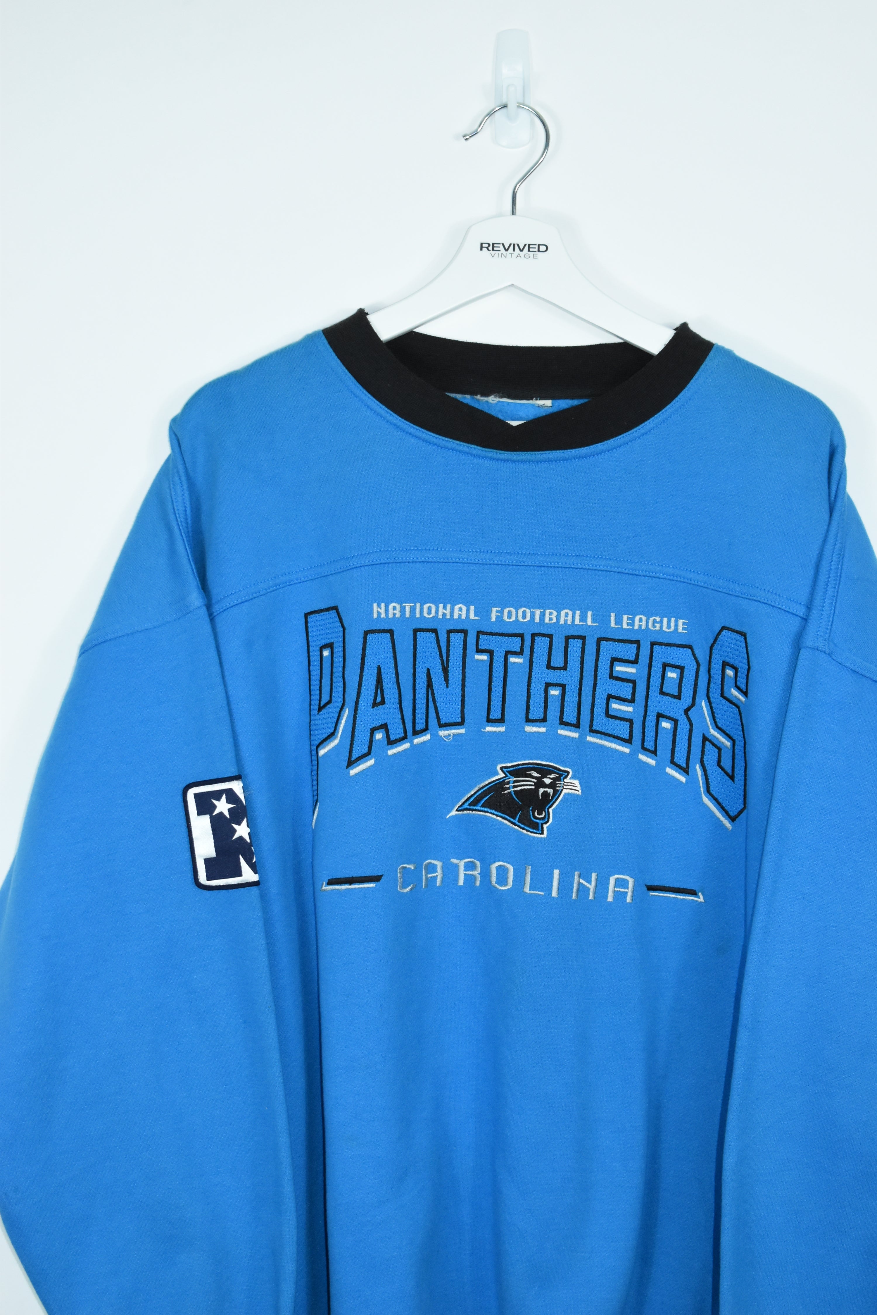 Vintage Carolina Panthers Embroidery Sweatshirt Xlarge /XXL