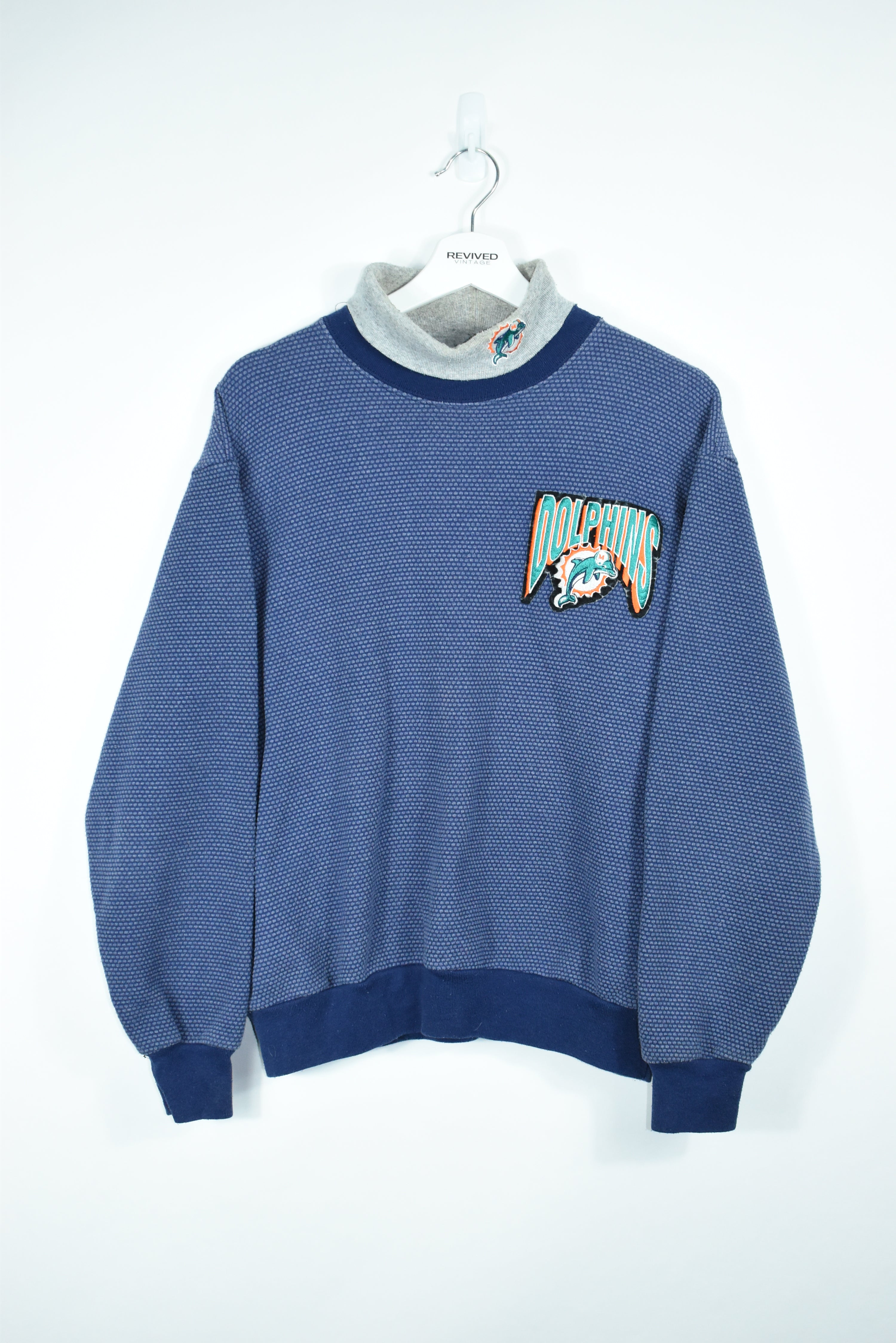 Vintage Miami Dolphins Embroidery Turtleneck Medium