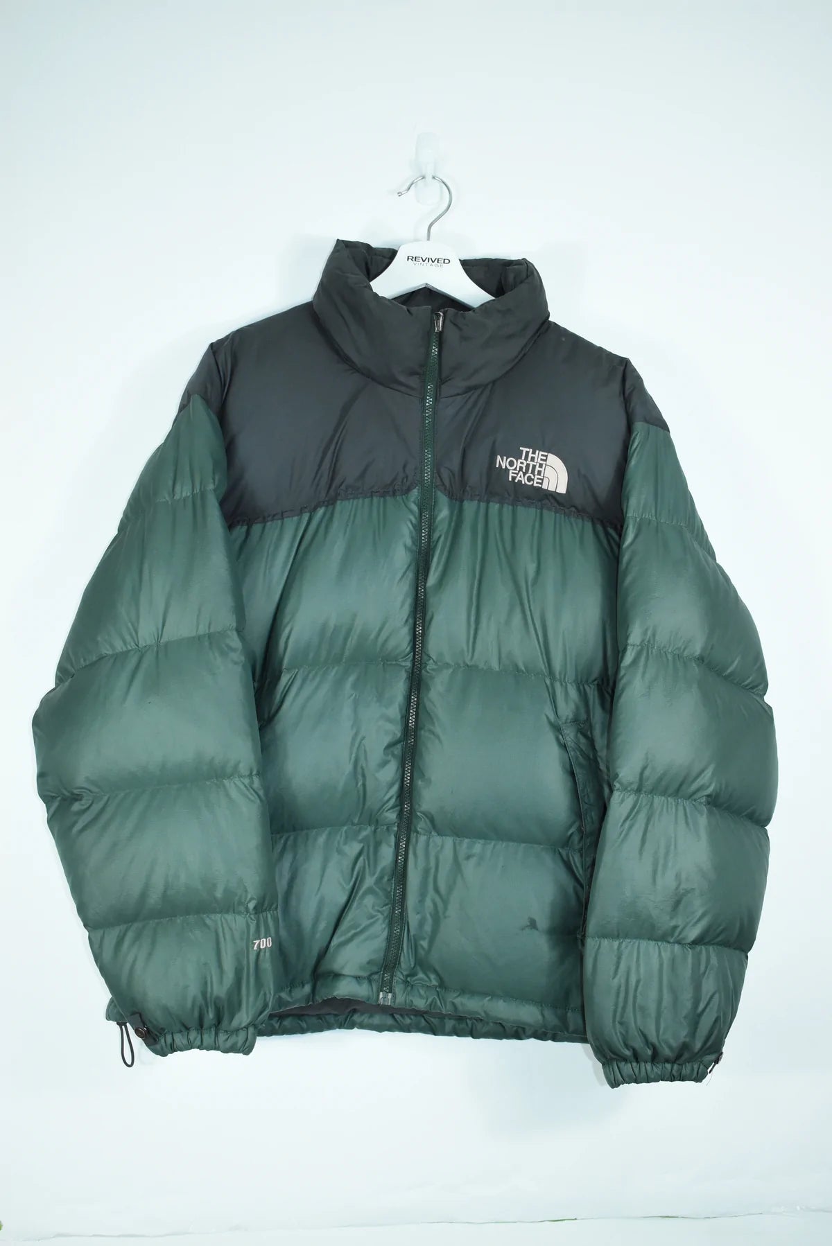 VINTAGE NORTH FACE NUPTSE 700 PUFFER FORREST GREEN LARGE