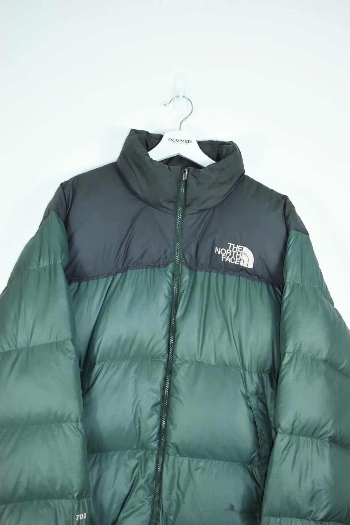 VINTAGE NORTH FACE NUPTSE 700 PUFFER FORREST GREEN LARGE