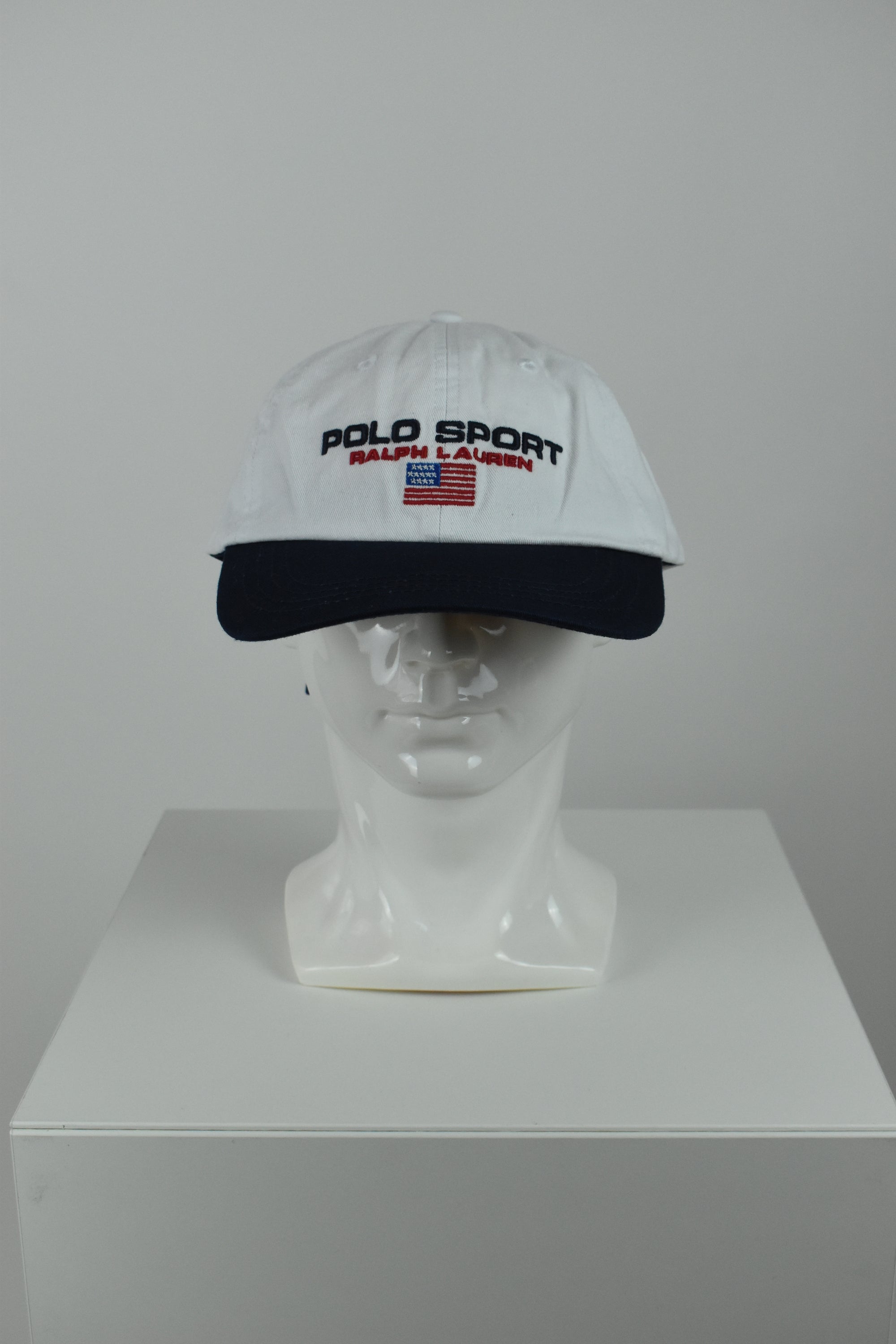 New Ralph Lauren Polo Sport Cap White/Navy OS