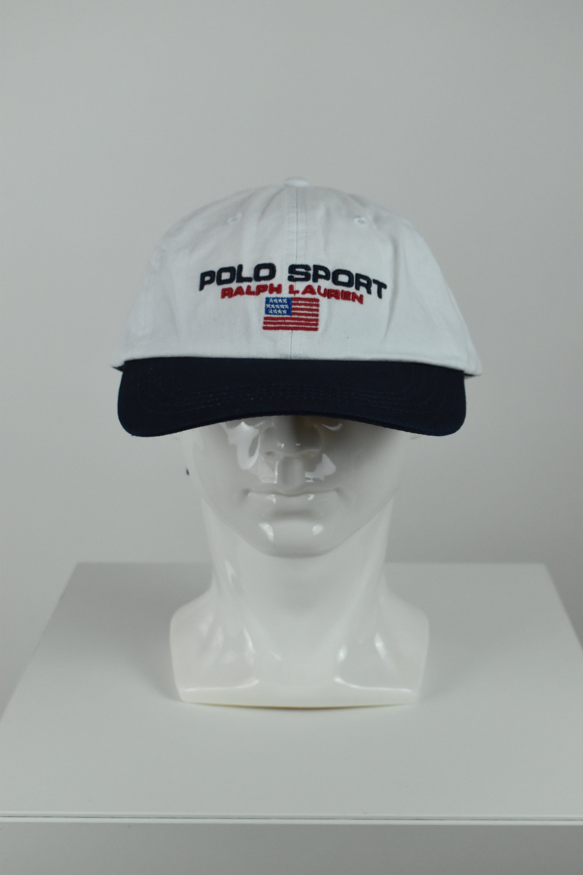New Ralph Lauren Polo Sport Cap White/Navy OS