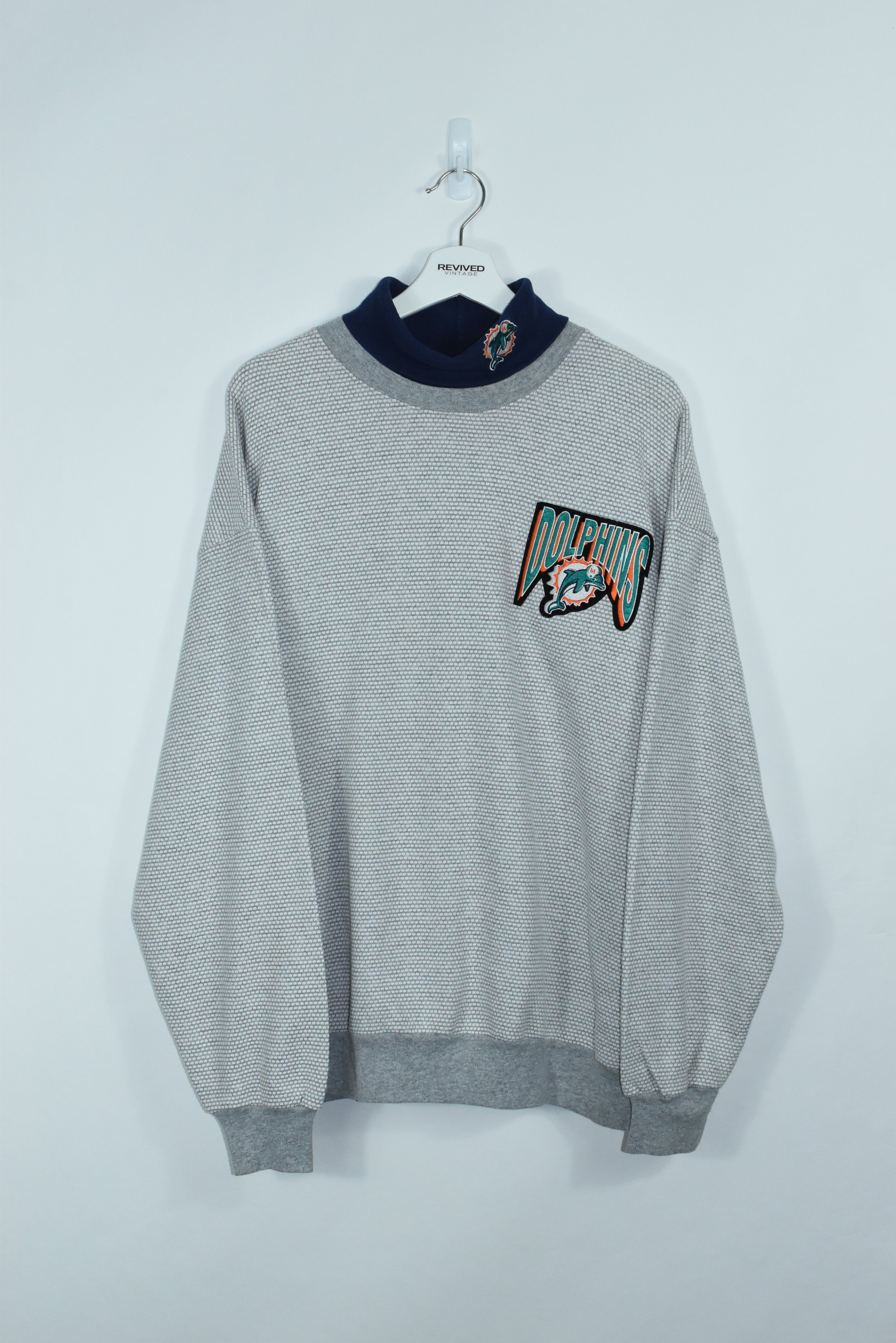 Vintage Miami Dolphins Embroidery Turtleneck Xlarge / XXL