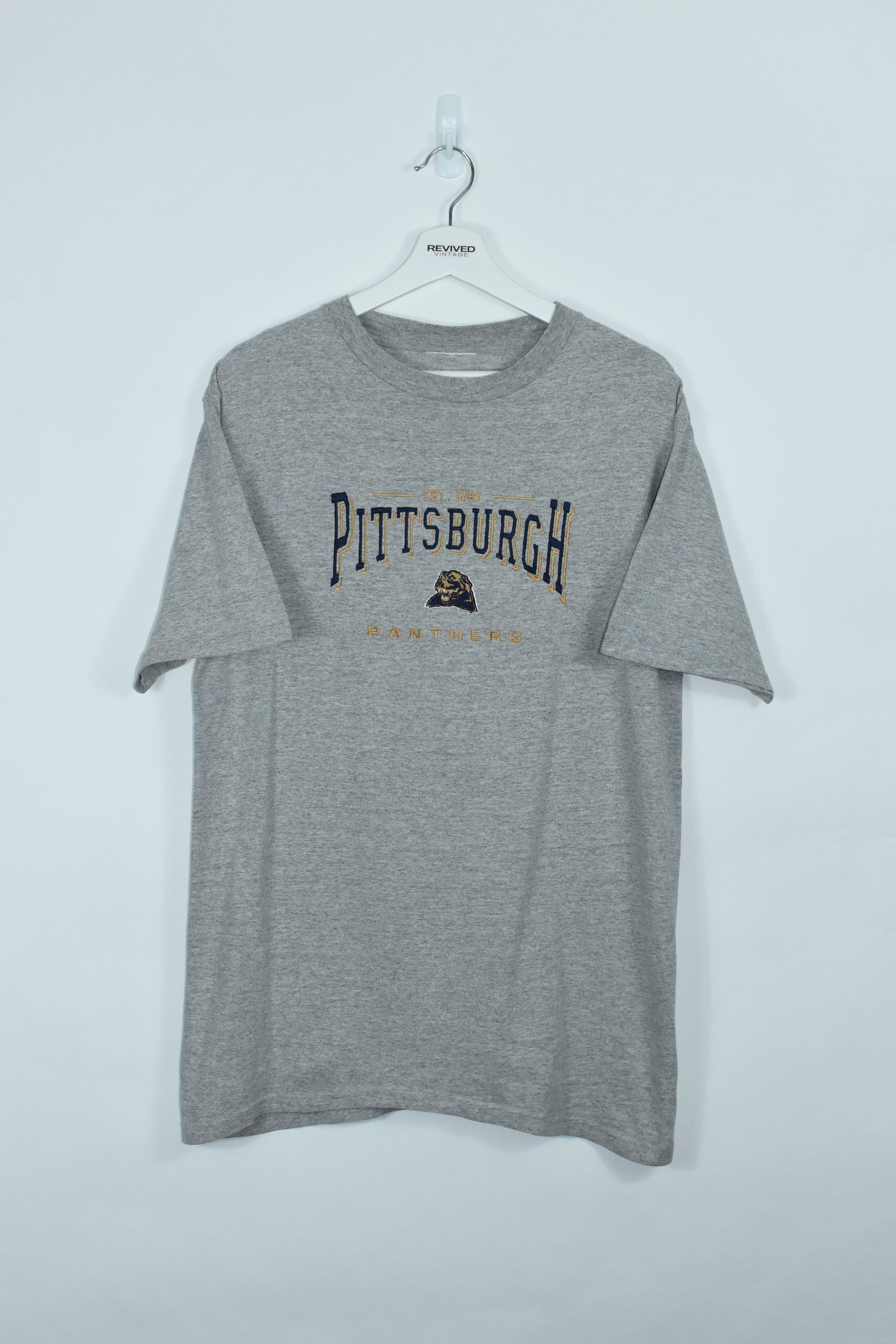 Vintage Pittsburgh Panthers Embroidery T Shirt LARGE