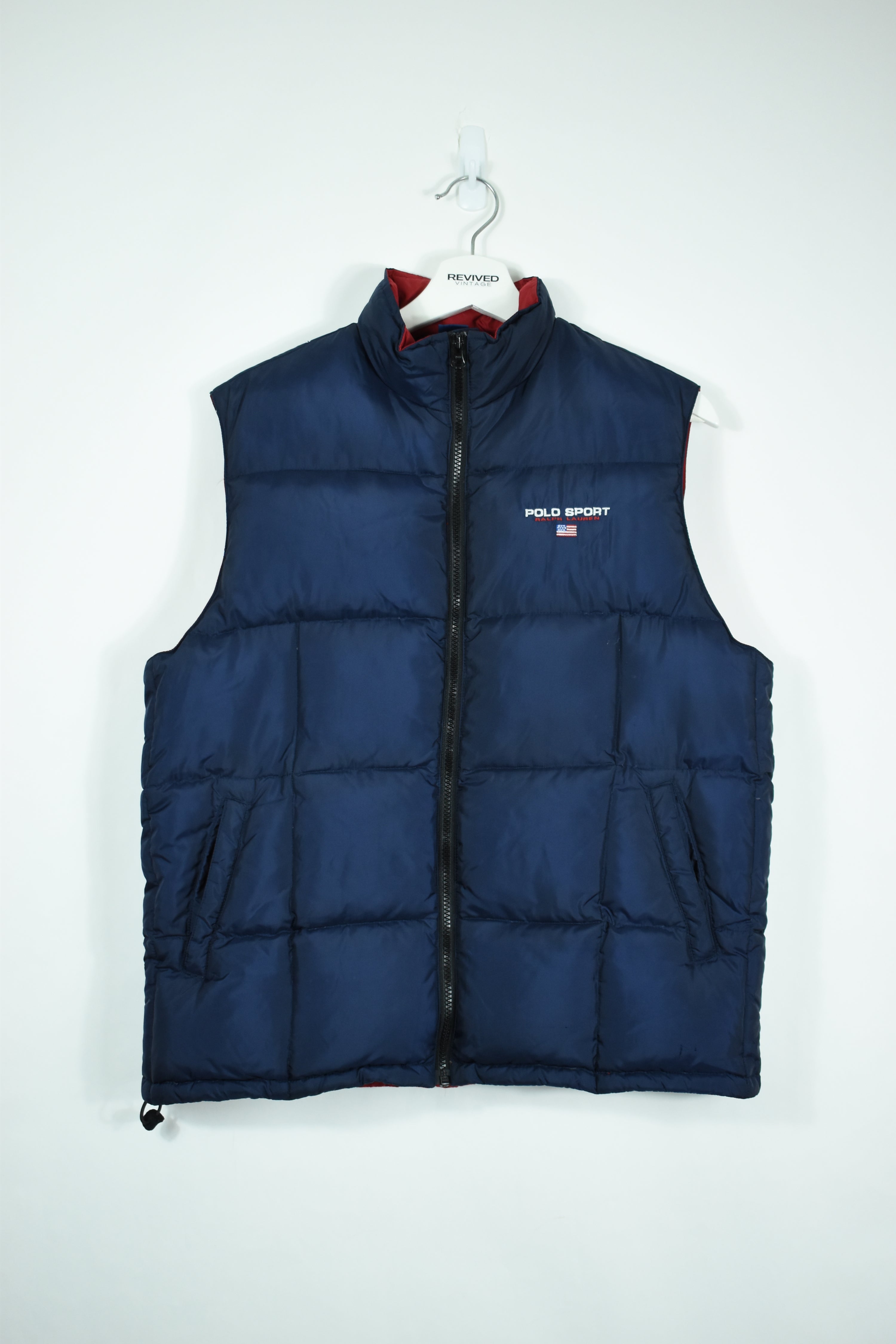 VINTAGE RALPH LAUREN POLO SPORT NAVY PUFFER VEST