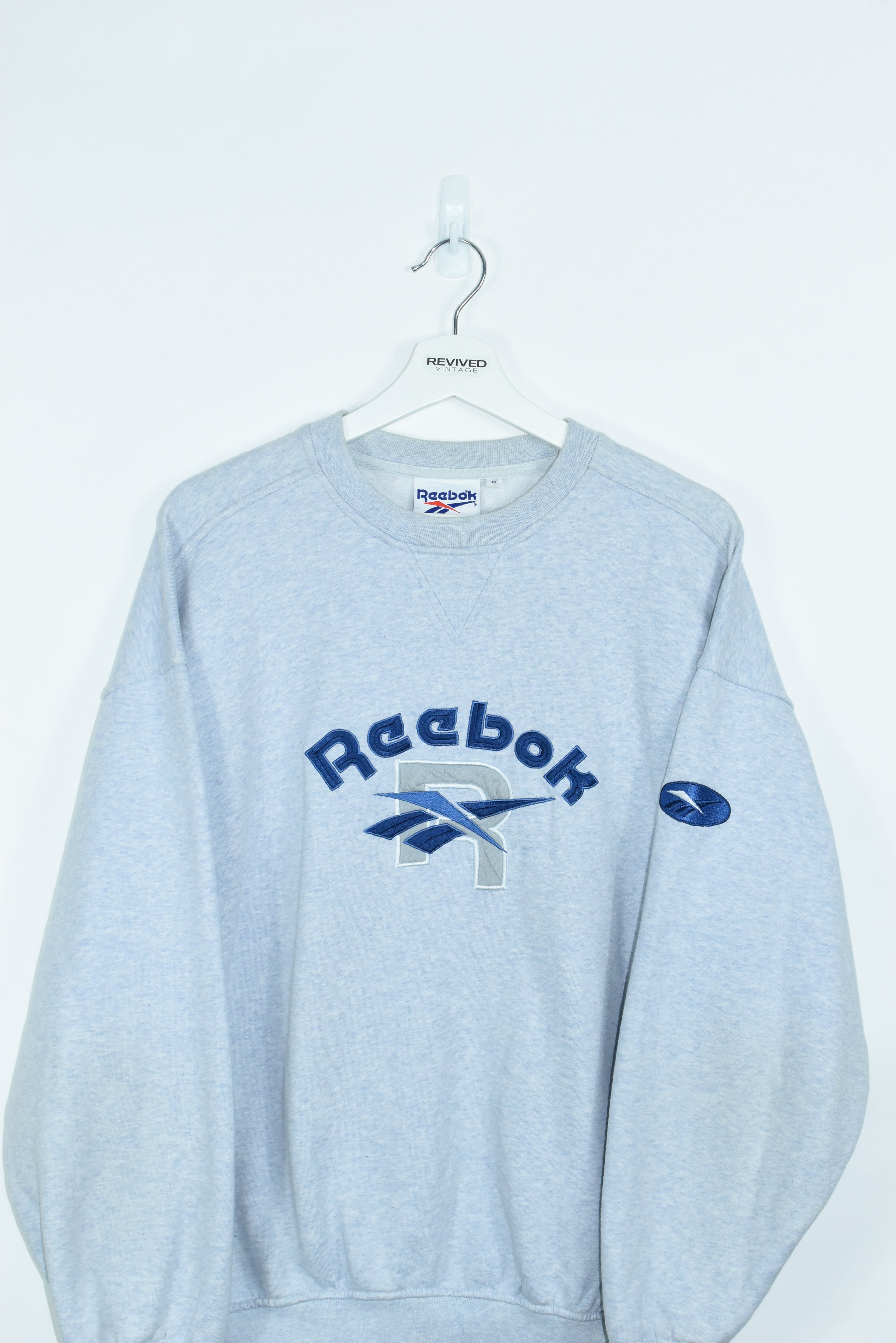 Vintage Reebok Embroidery Logo Sweatshirt LARGE (Baggy)