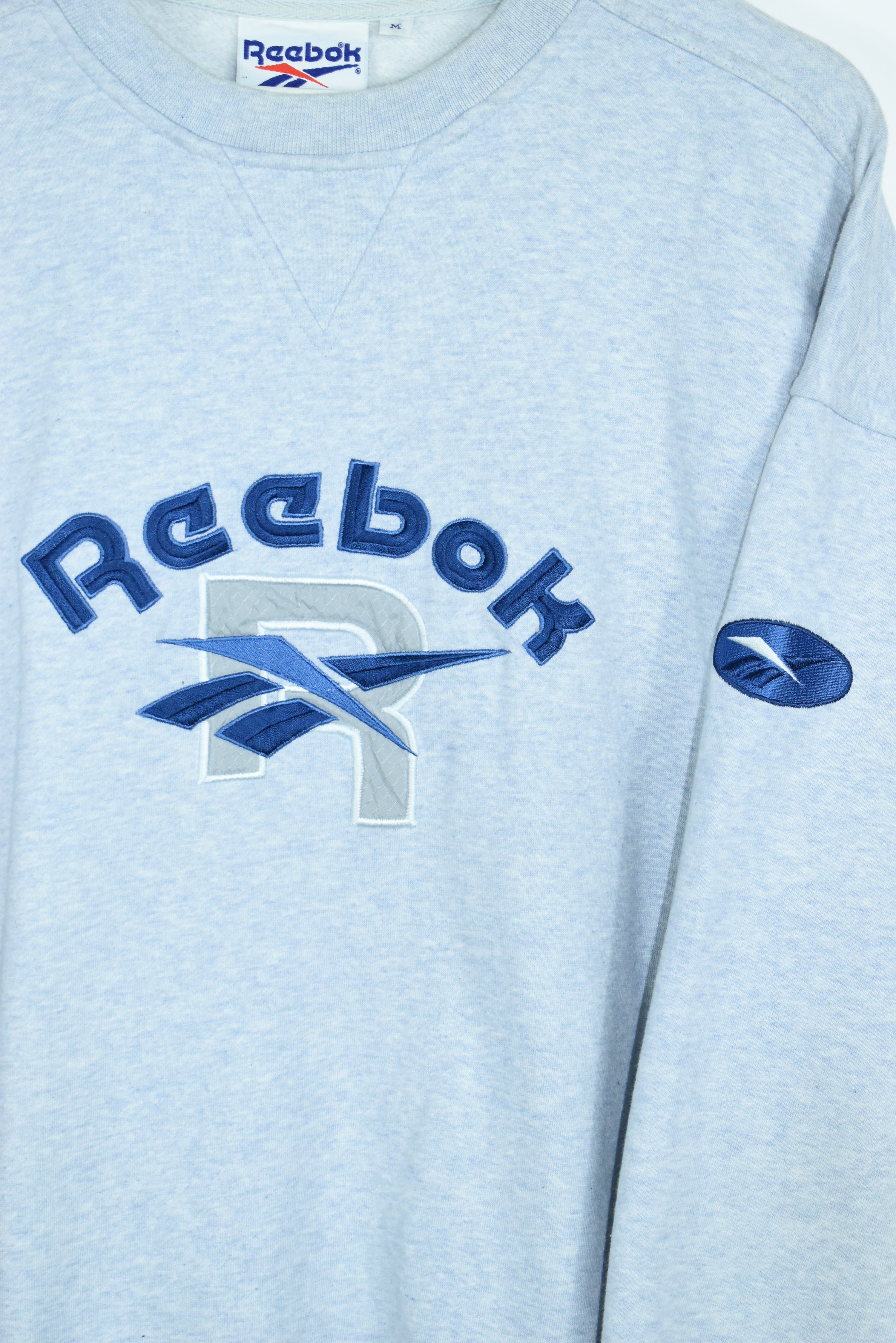 Vintage Reebok Embroidery Logo Sweatshirt LARGE (Baggy)