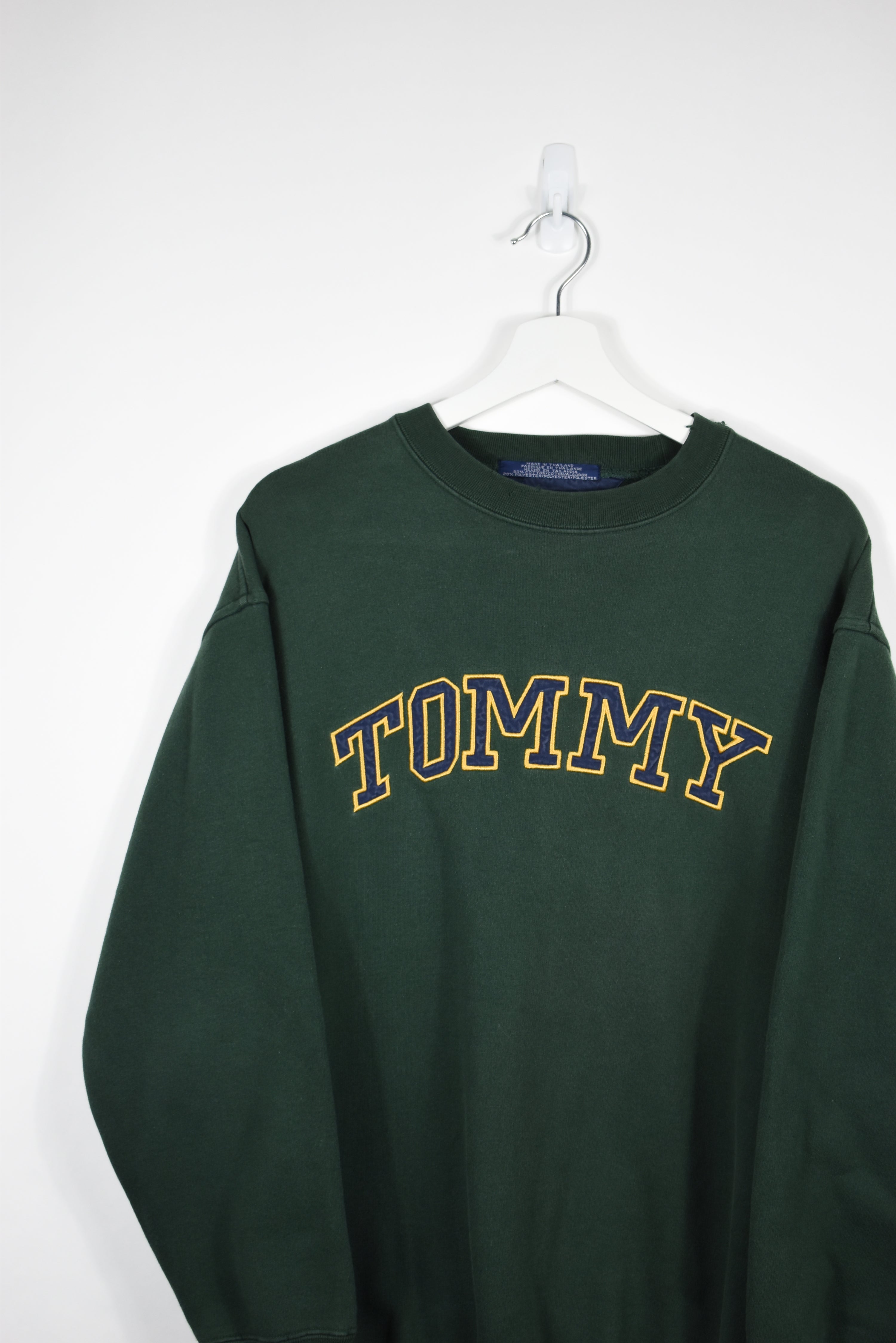 Vintage Tommy Hilfiger RARE Double Sided Spellout Sweatshirt LARGE