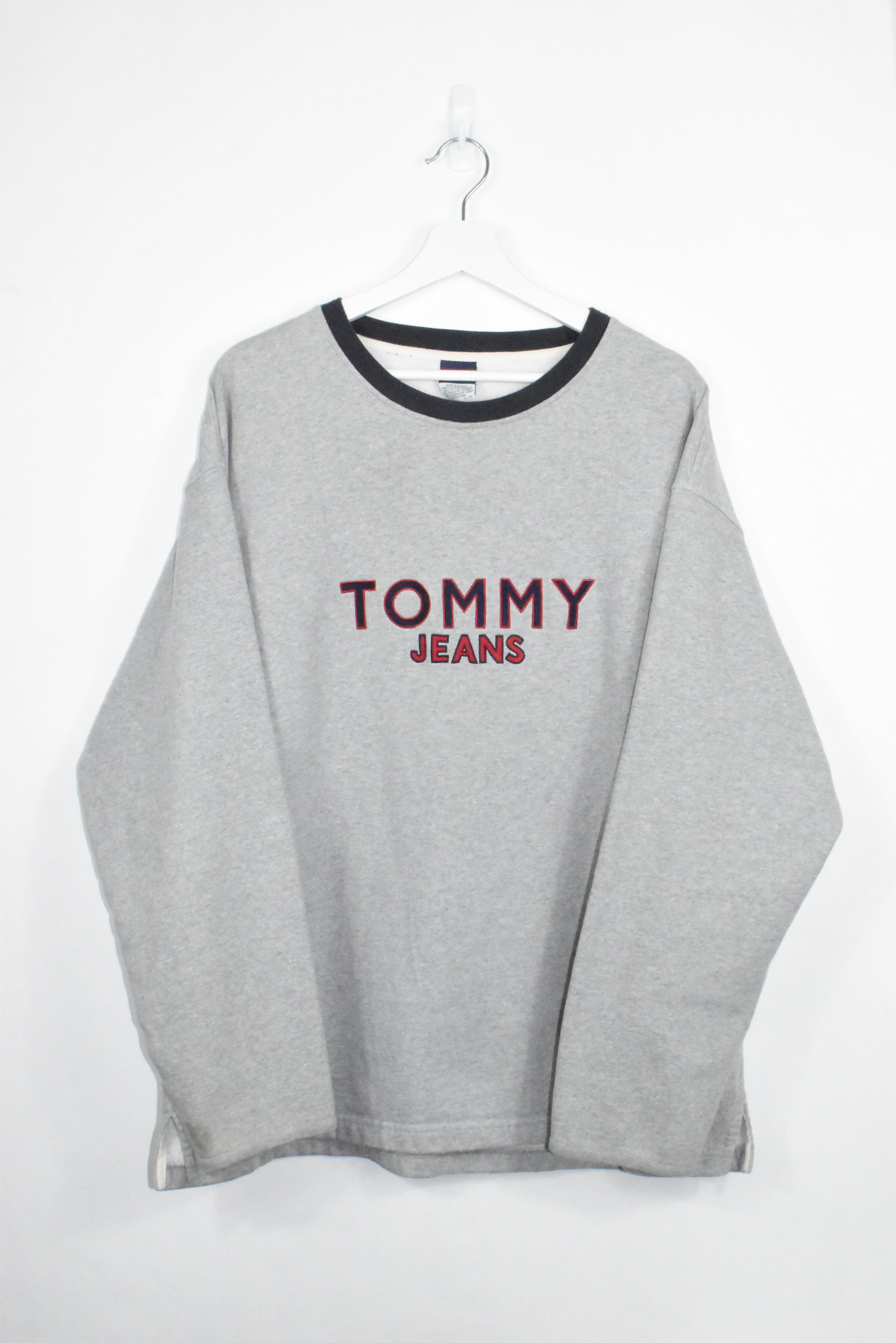 Vintage Tommy Jeans Embroidered Spellout Sweatshirt XL - REVIVED Vintage est. 2020