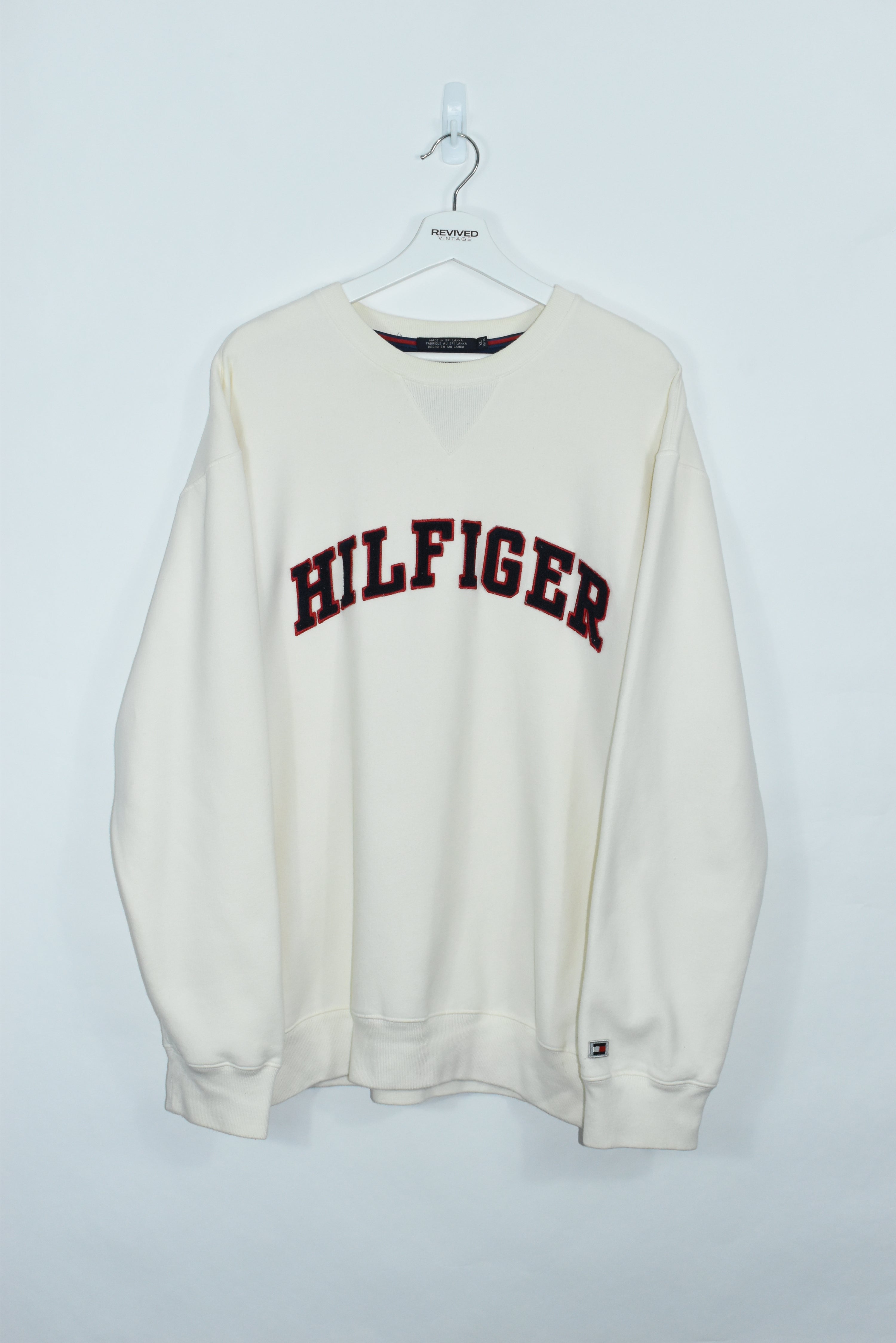 Vintage Tommy Hilfiger Puff Embroidery Sweatshirt XLARGE