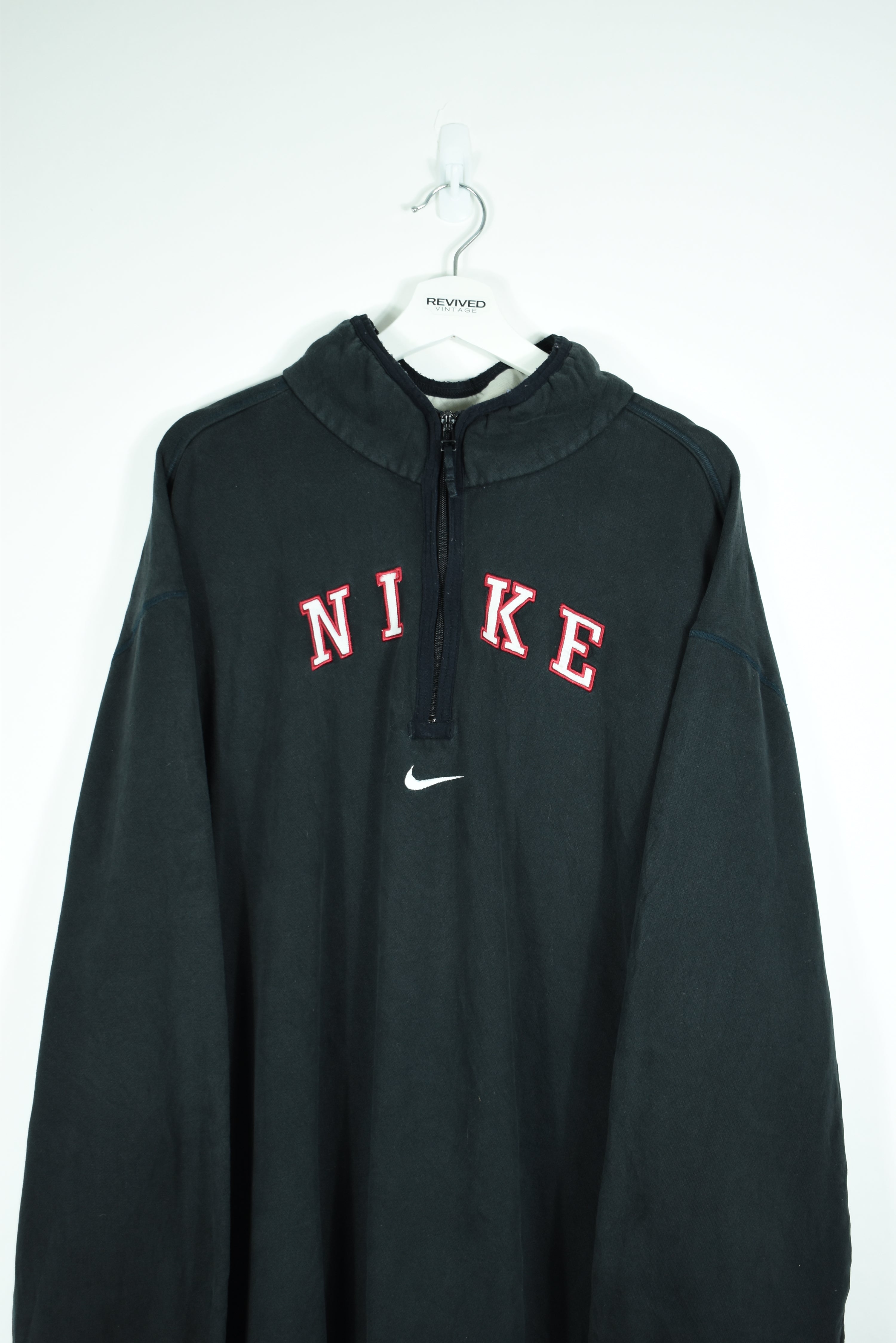 Vintage Nike Embroidery 1/4 Zip Sweatshirt XXL