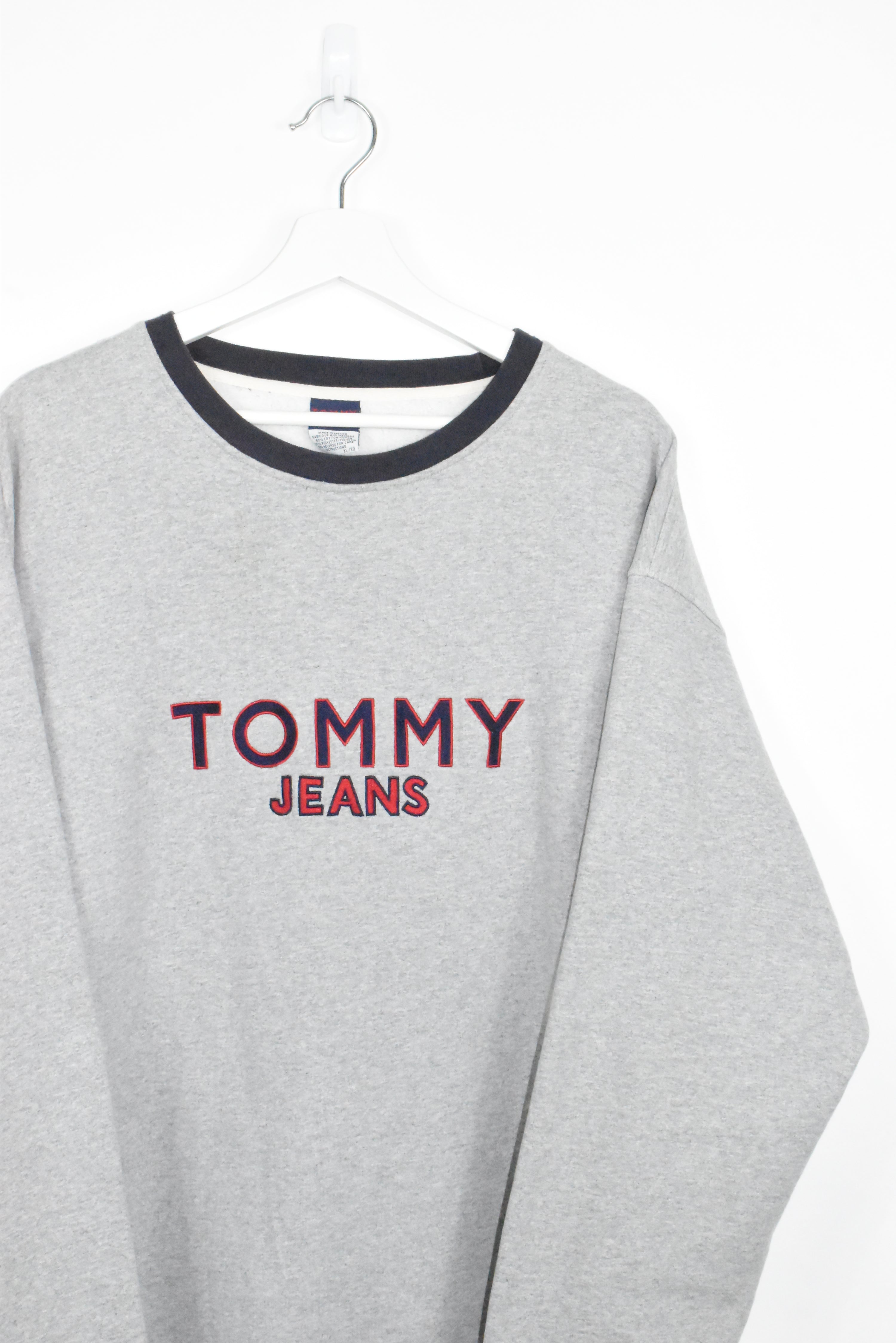 Vintage Tommy Jeans Embroidered Spellout Sweatshirt XL - REVIVED Vintage est. 2020