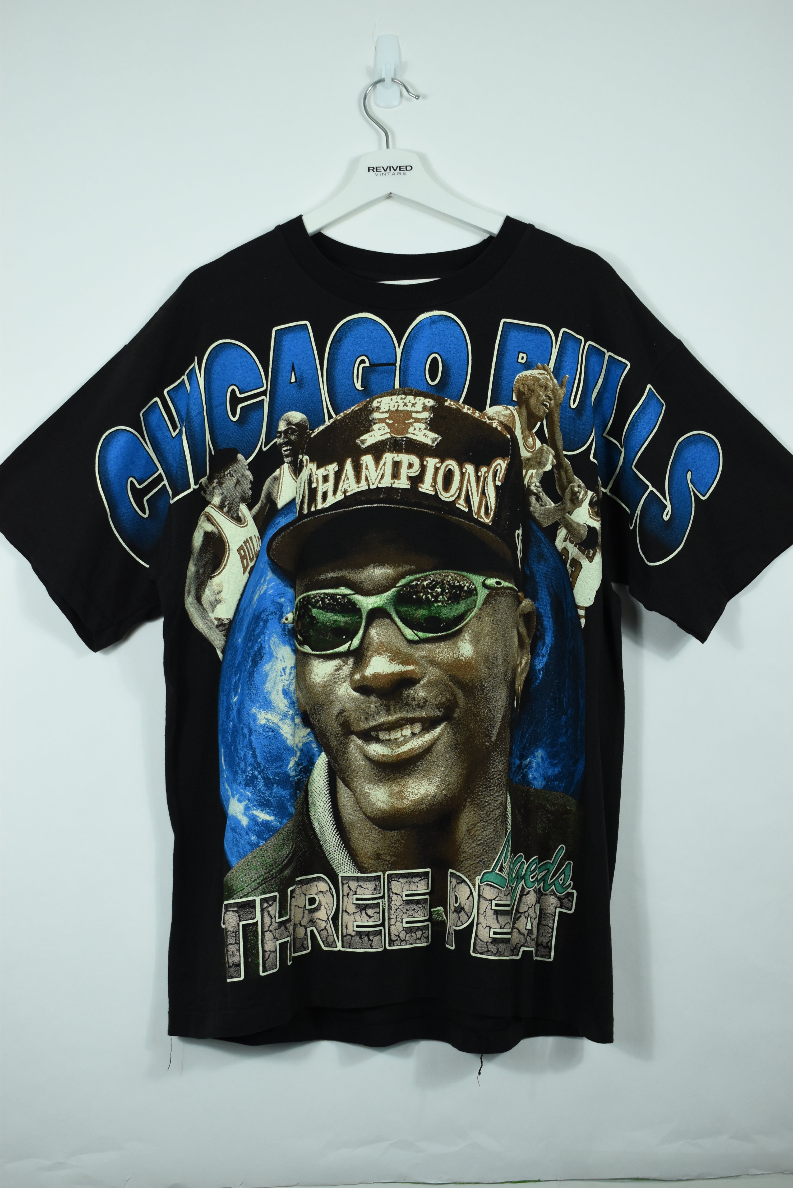 Vintage Chicago Bulls Double Sided Print T Shirt Xlarge