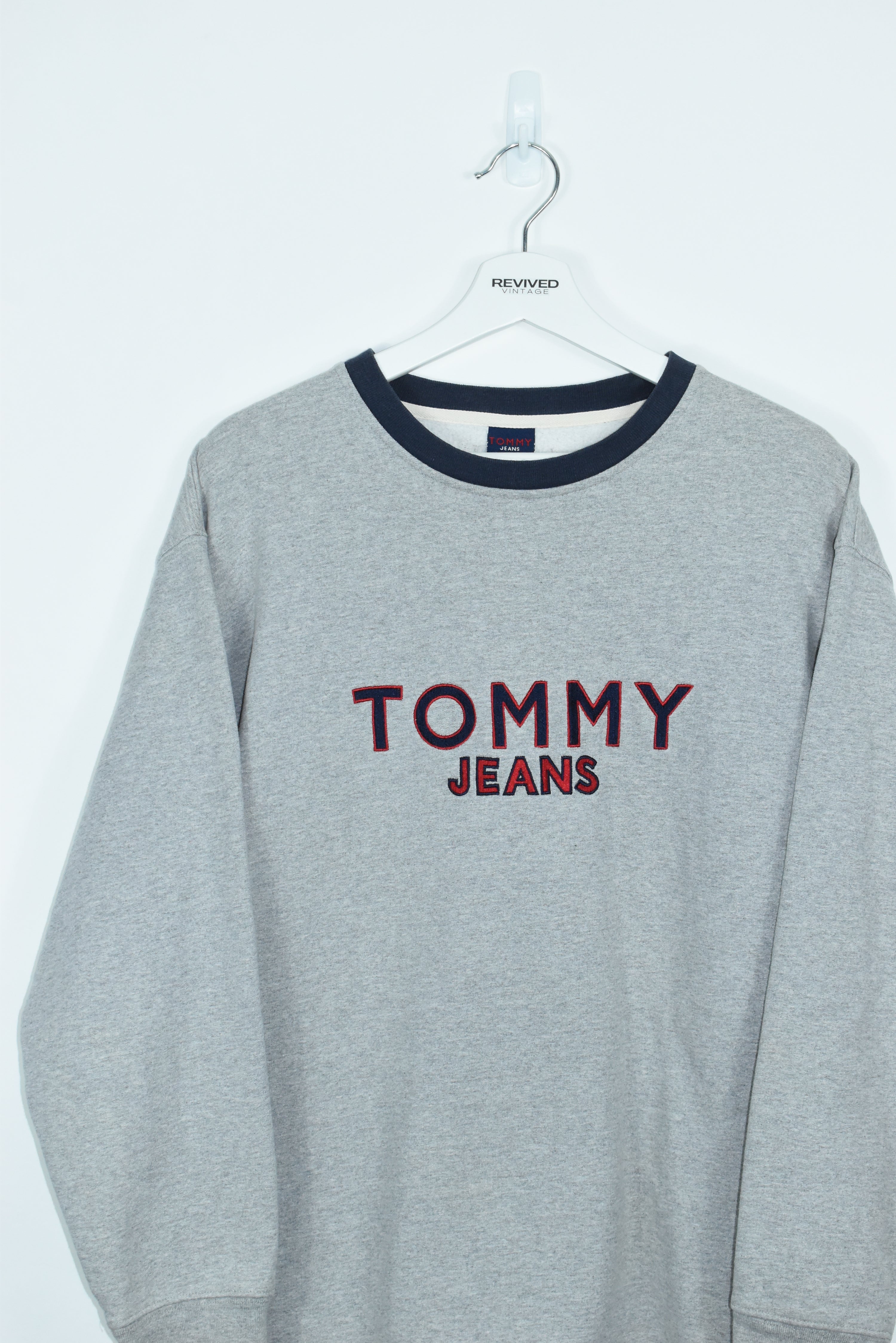 Vintage Tommy Hilfiger Embroidery Sweatshirt LARGE