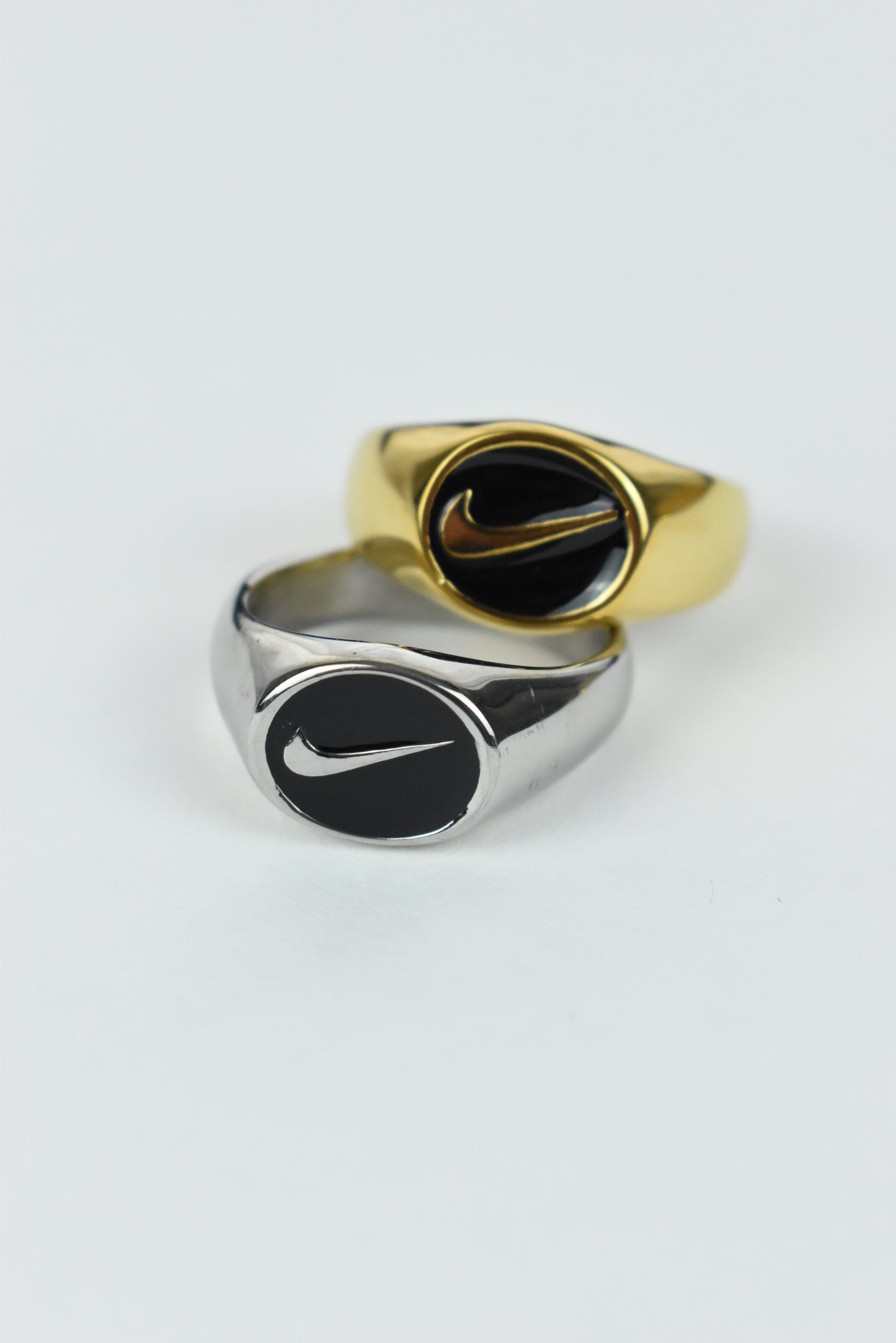 New Nike Swoosh Ring Bootleg Silver/Gold