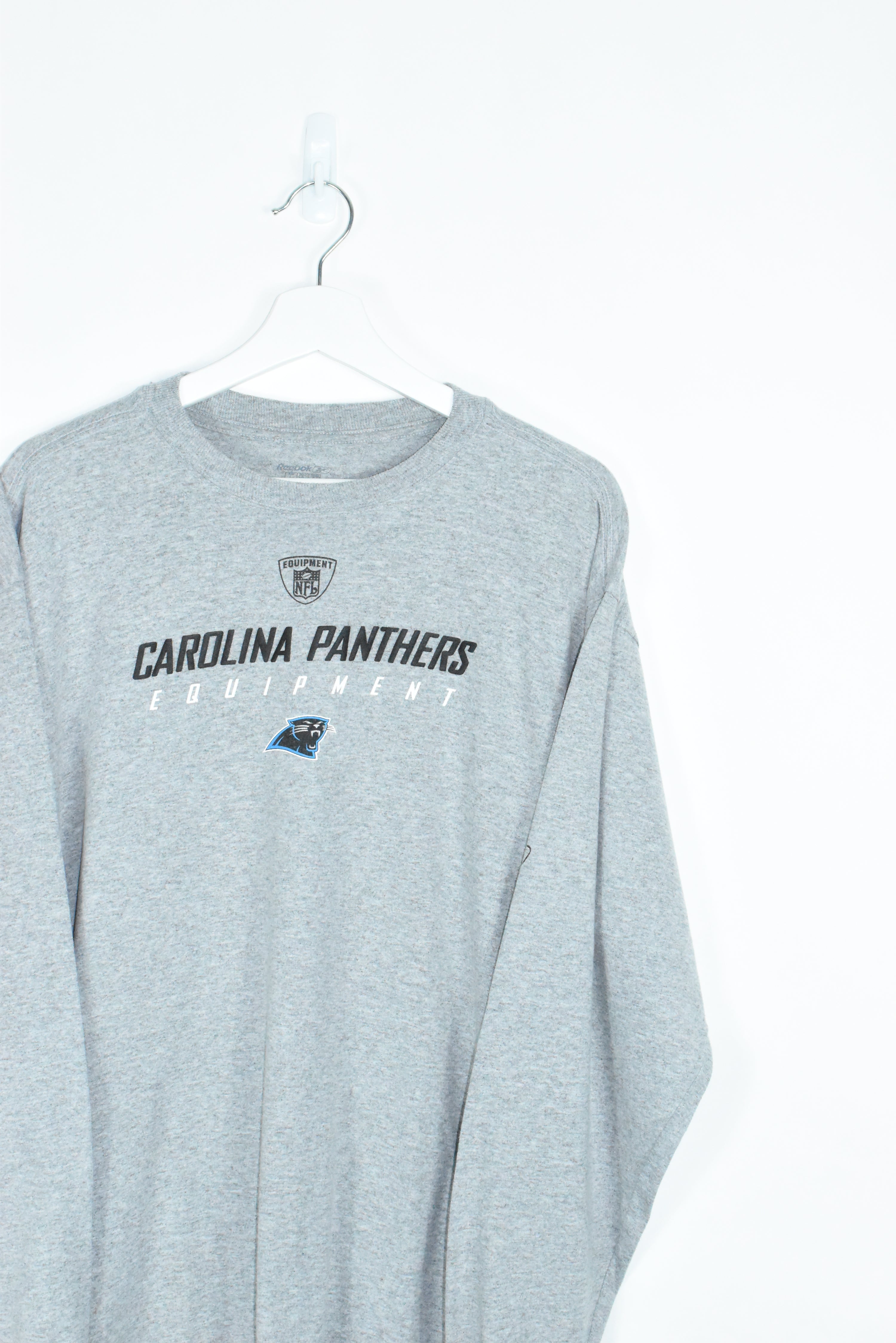 Vintage Reebok Carolina Panthers Embroidery Long Sleeve LARGE /XL