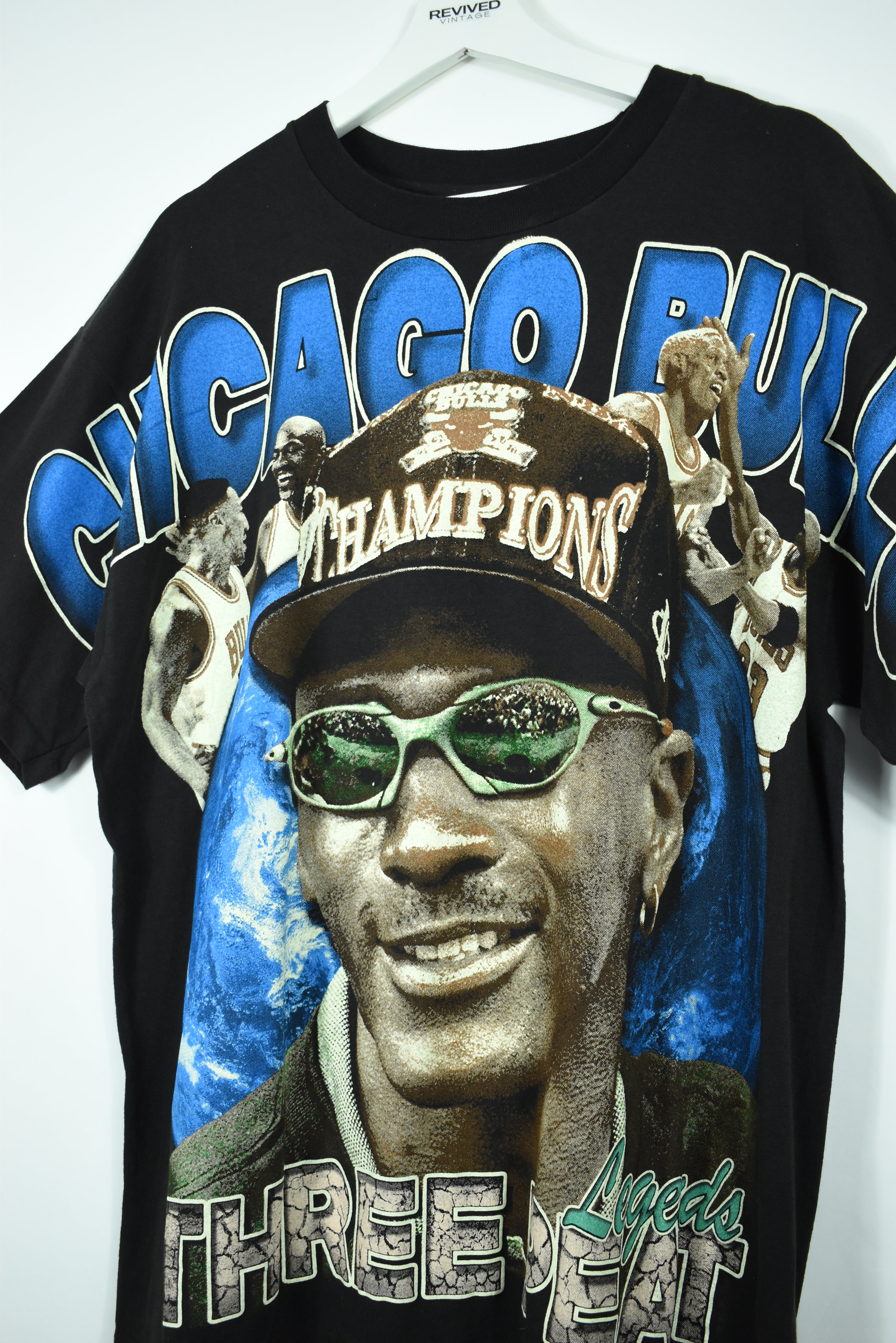 Vintage Chicago Bulls Double Sided Print T Shirt Xlarge