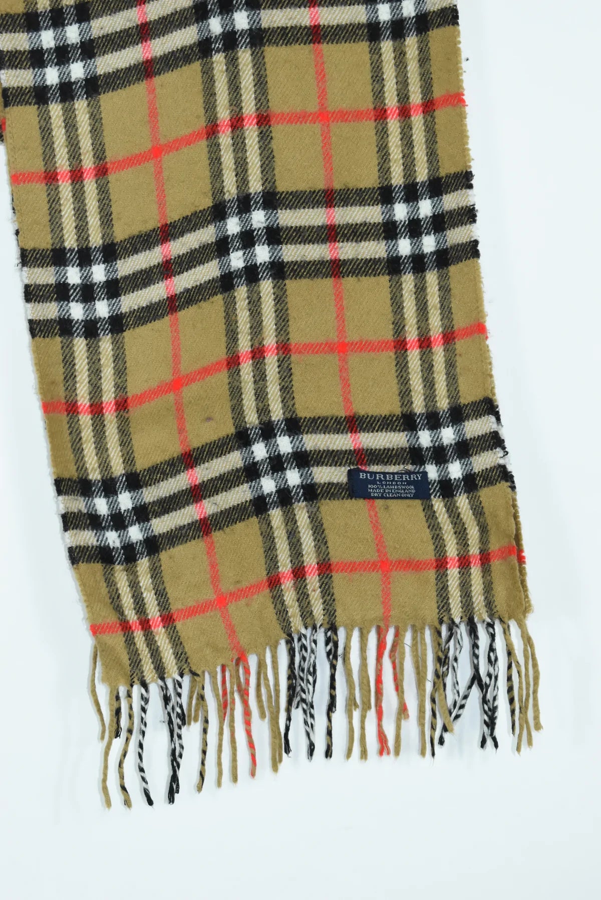 Vintage Burberry Scarf Novacheck Beige OS